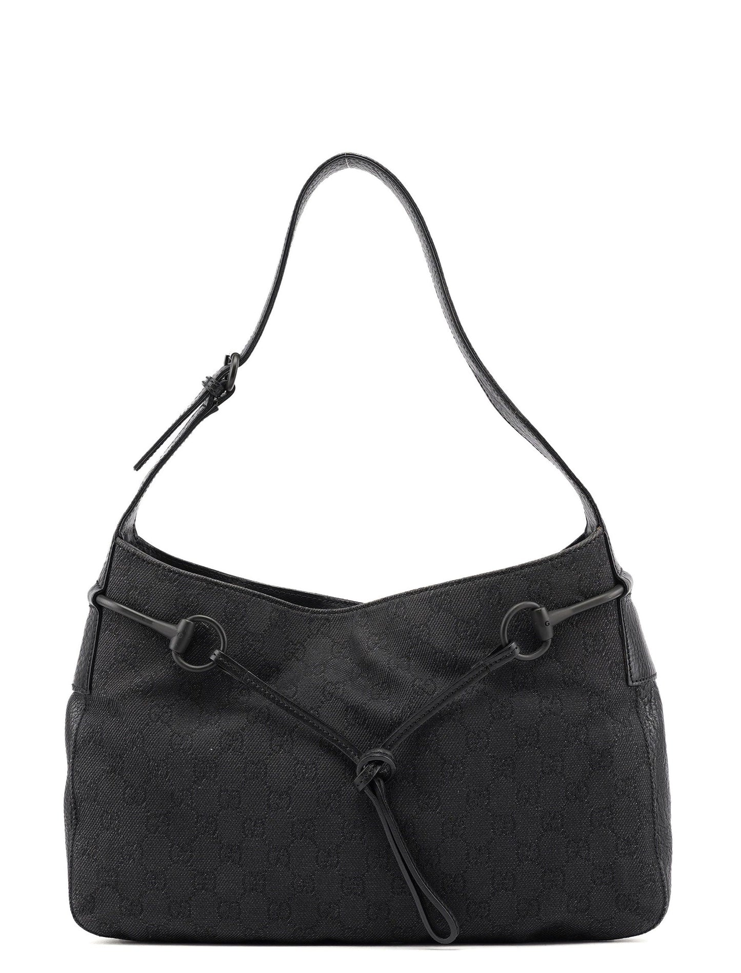 101975 Brown GG Horsebit Shoulder Bag