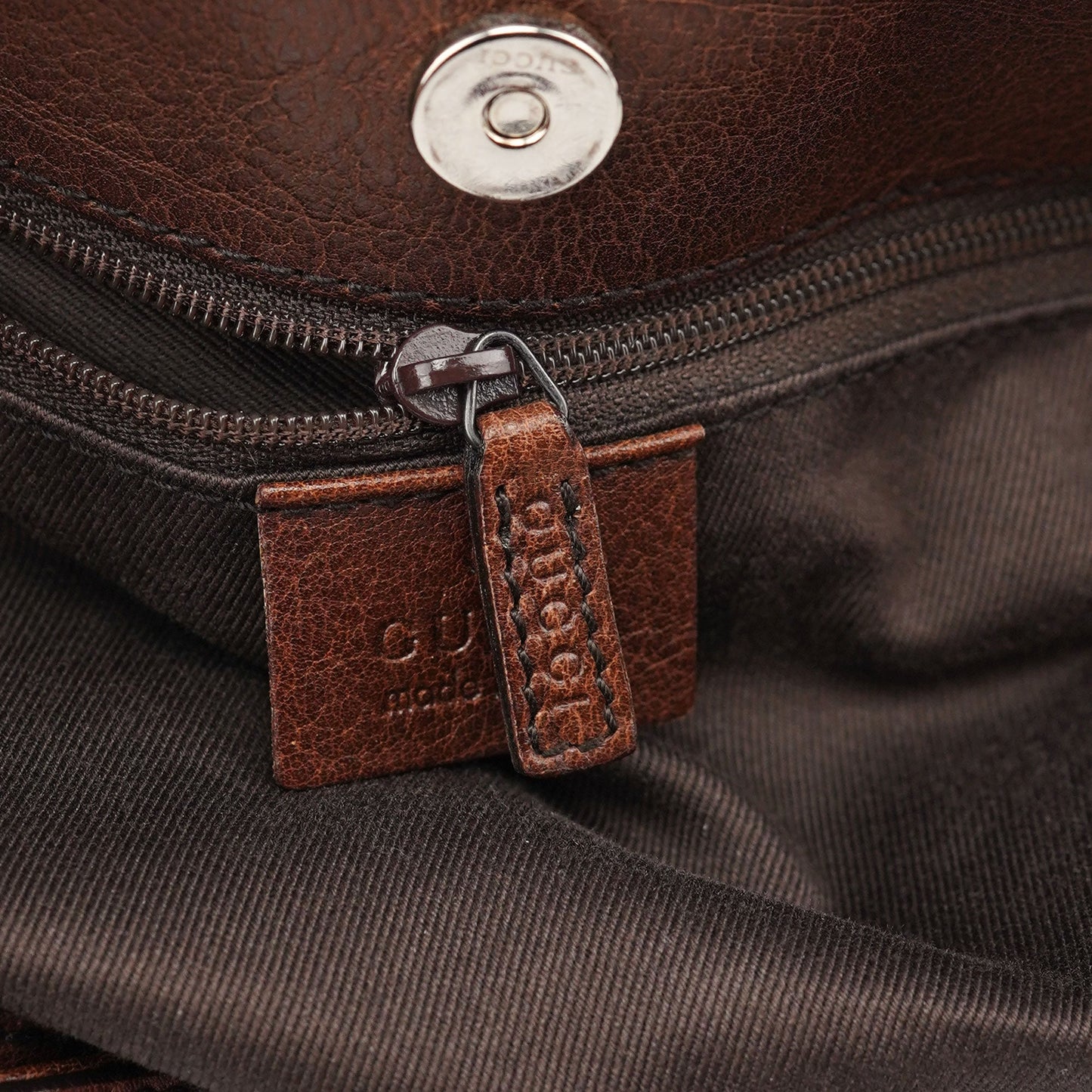 101975 Brown GG Horsebit Shoulder Bag