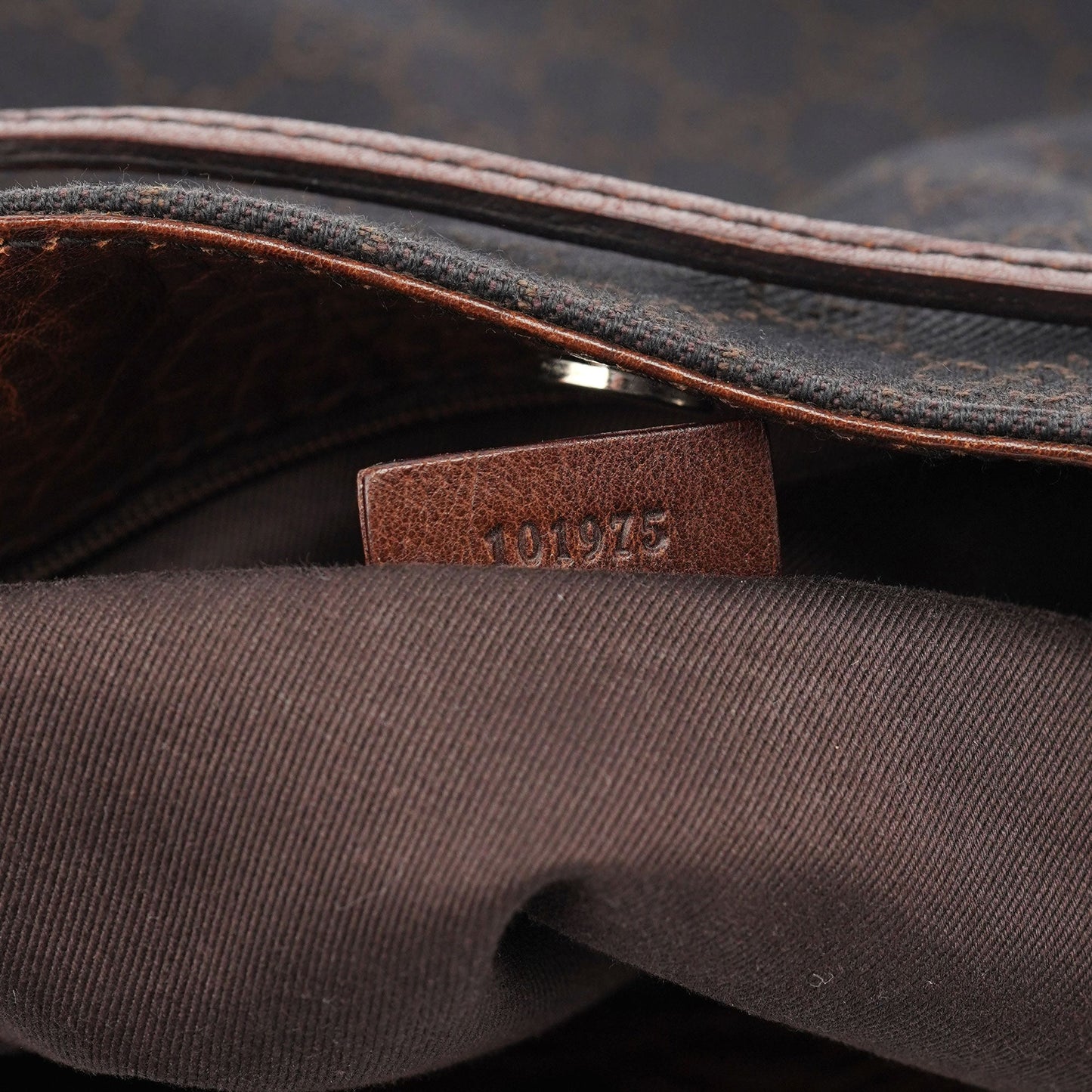 101975 Brown GG Horsebit Shoulder Bag