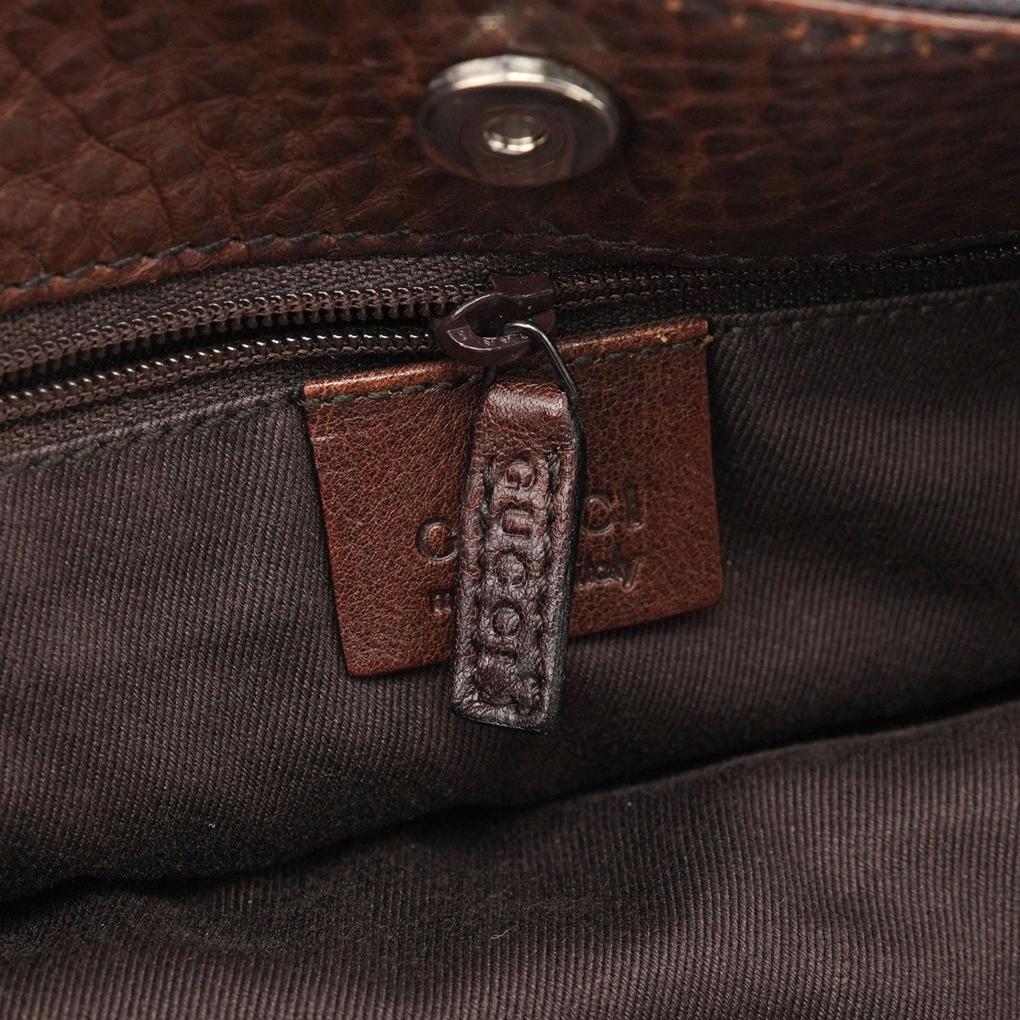 101975 Brown GG Horsebit Shoulder Bag