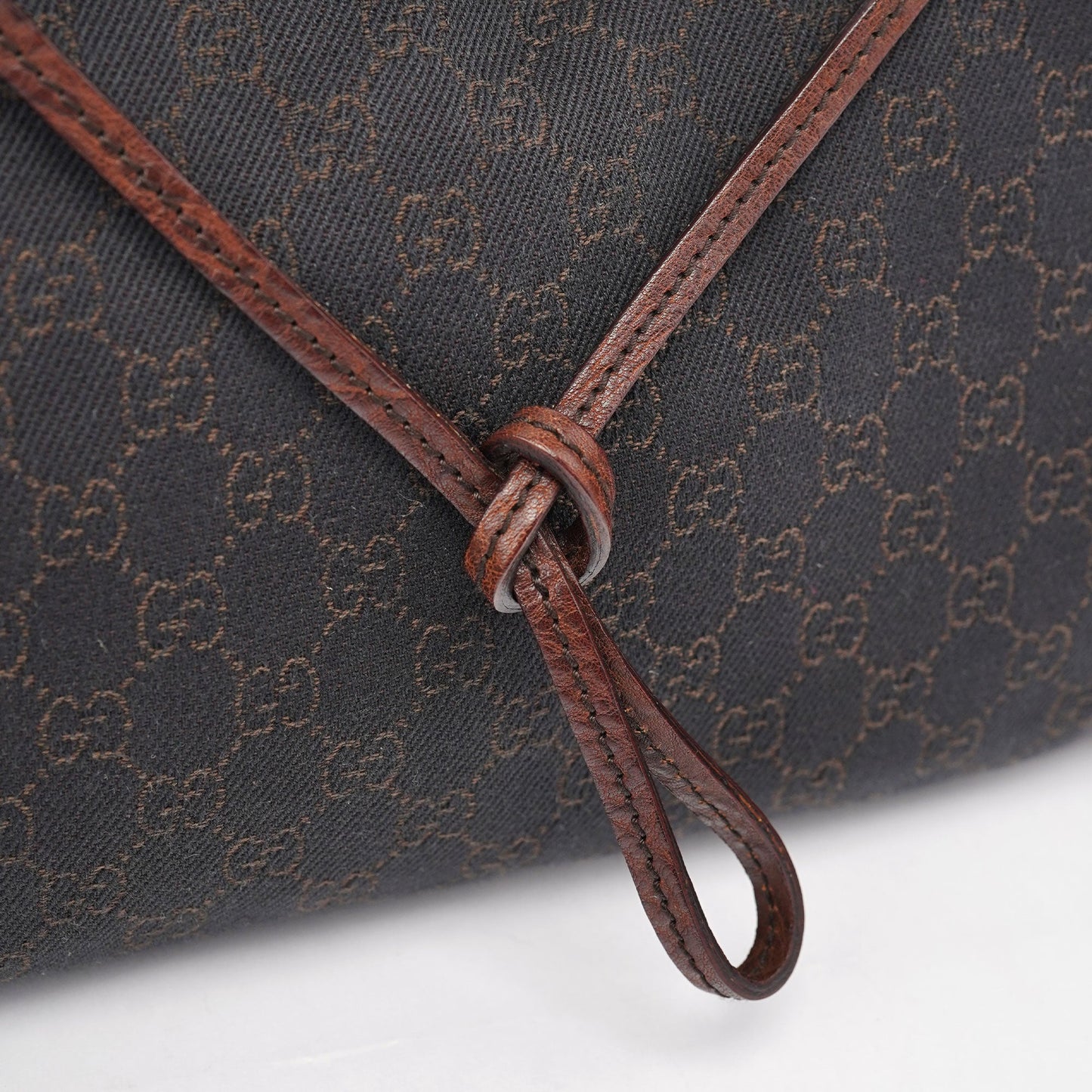 101975 Brown GG Horsebit Shoulder Bag