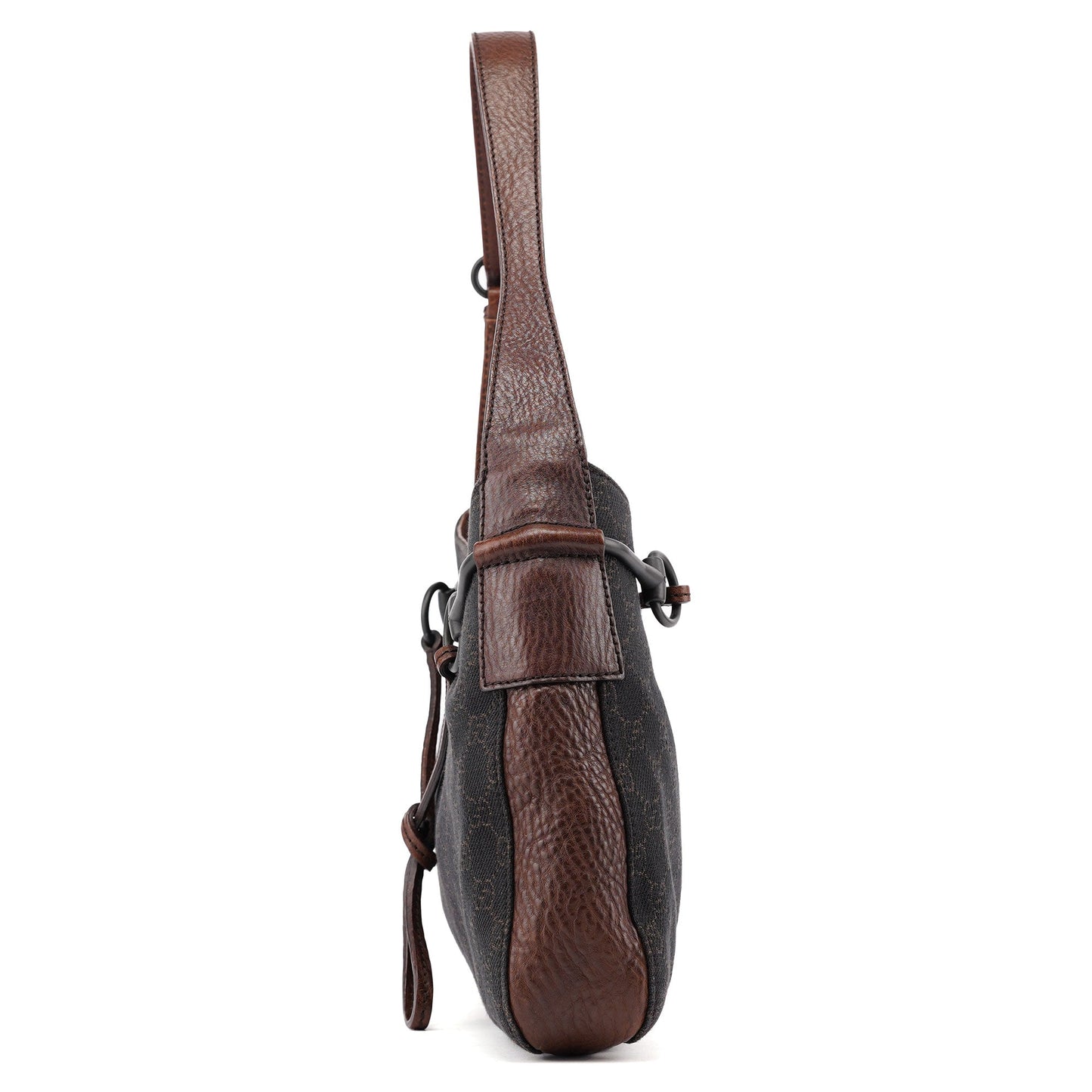101975 Brown GG Horsebit Shoulder Bag