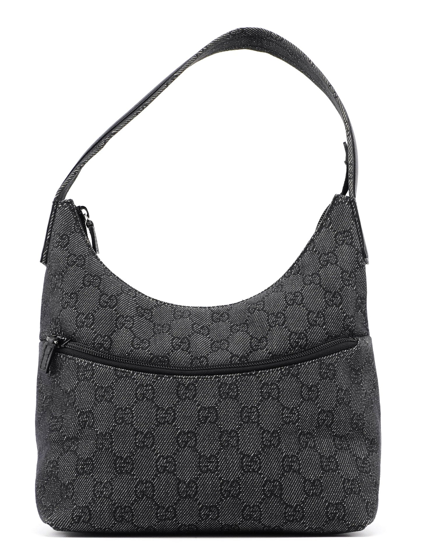 105649 Anthracite GG Denim Shoulder Bag