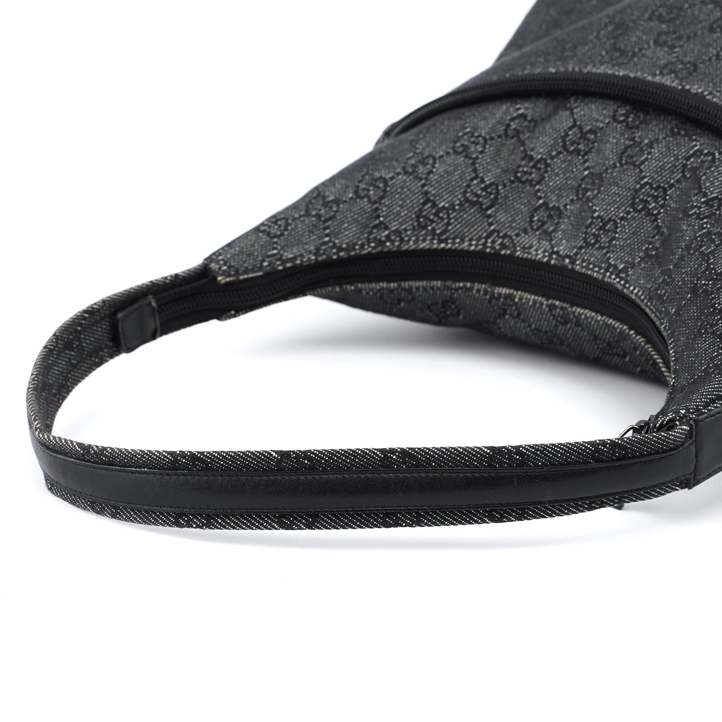 105649 Anthracite GG Denim Shoulder Bag