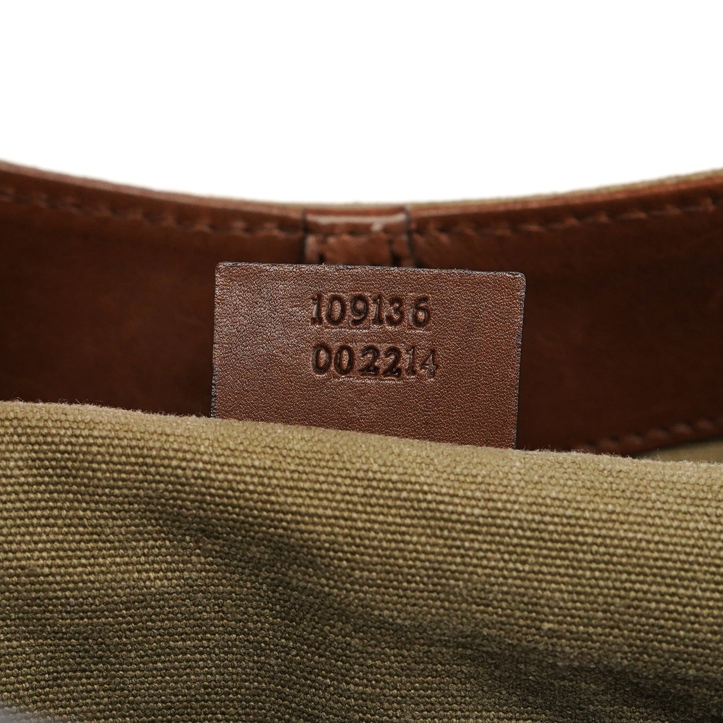 109136 Khaki Canvas Bamboo Top Handle Bag