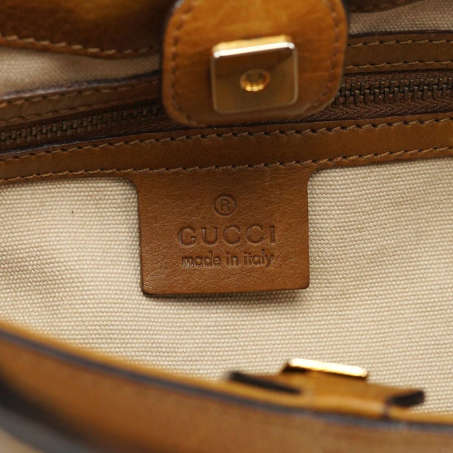 109136 Yellow Leather Bamboo Bag