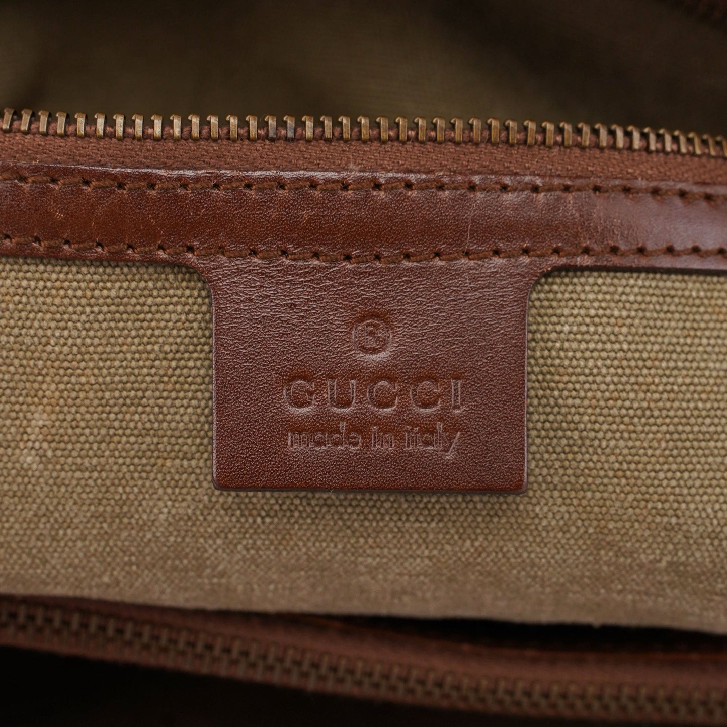 109138 Beige Canvas Bamboo Dual Handle Bag