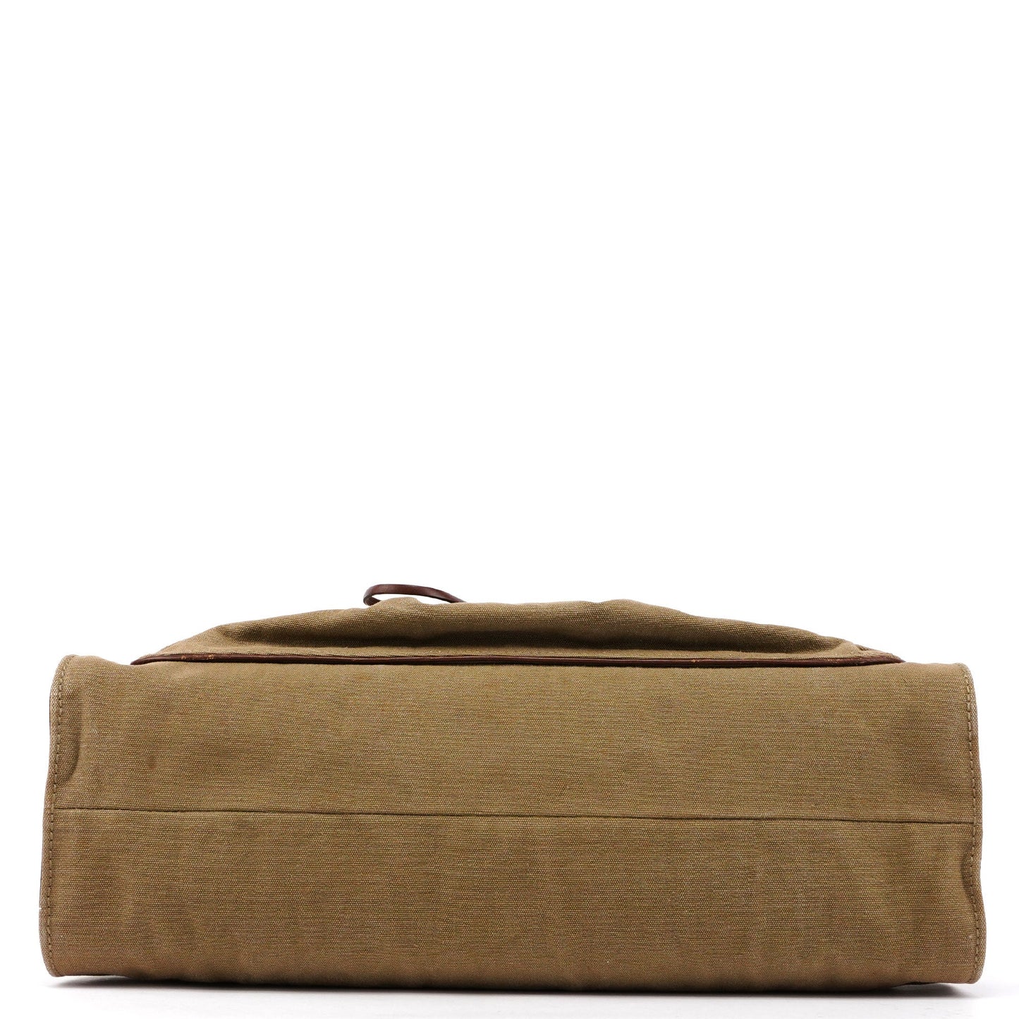 109138 Beige Canvas Bamboo Dual Handle Bag