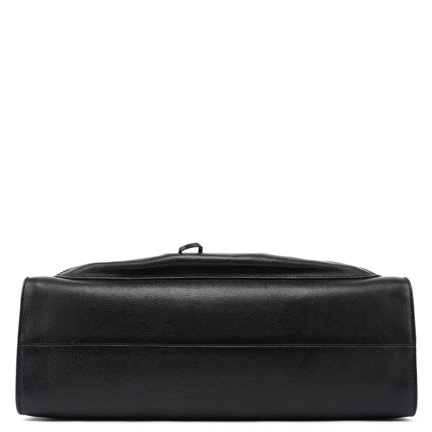 109138 Black Calfskin Bamboo Dual Handle Bag