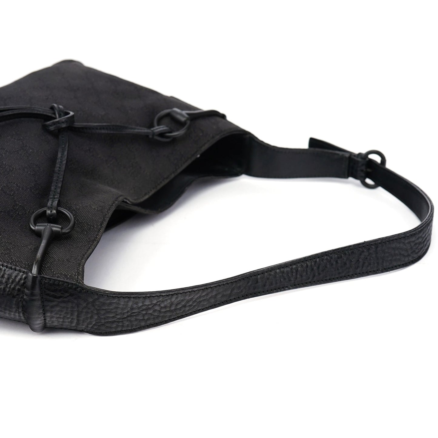 109175 Anthracite GG Horsebit Shoulder Bag