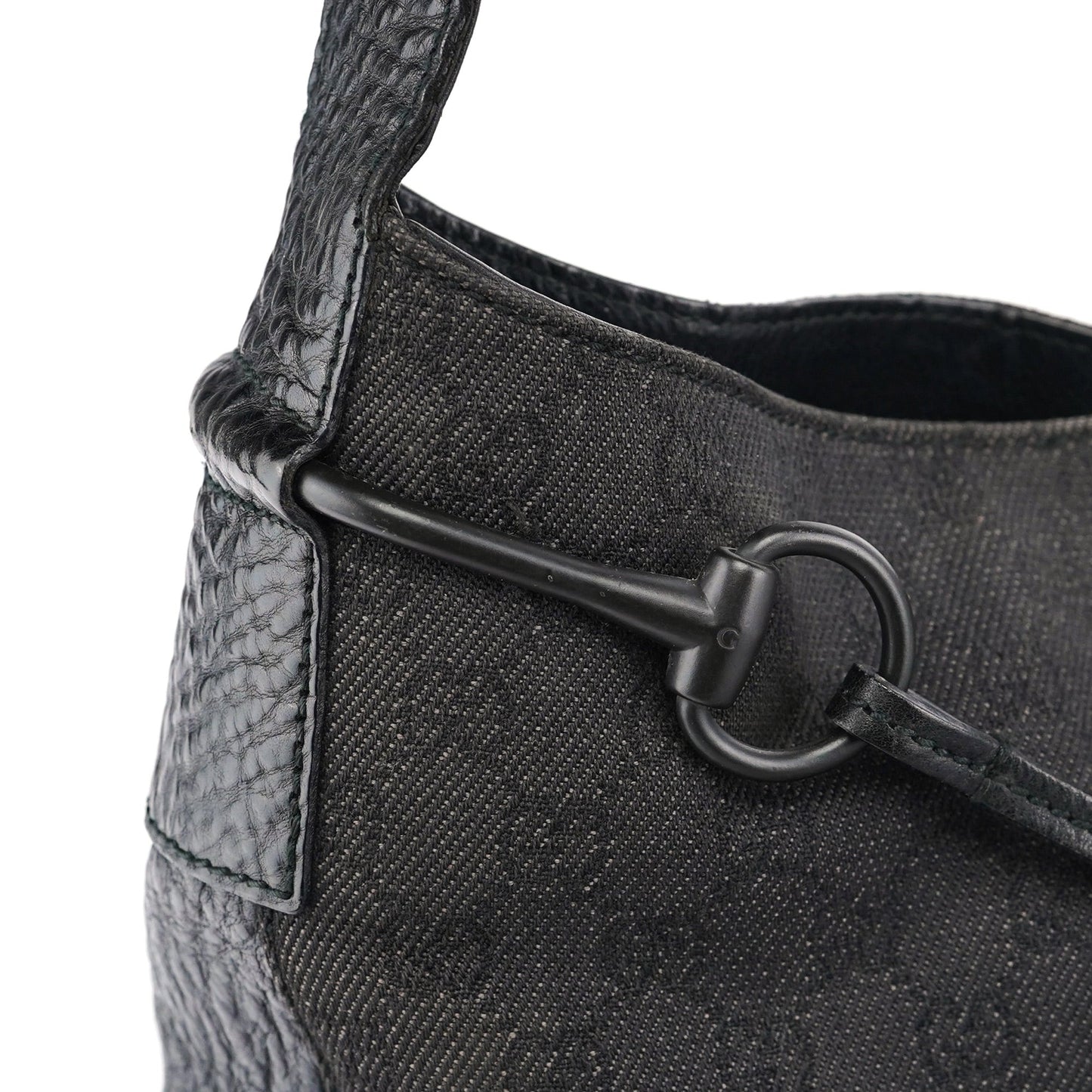 109175 Anthracite GG Horsebit Shoulder Bag