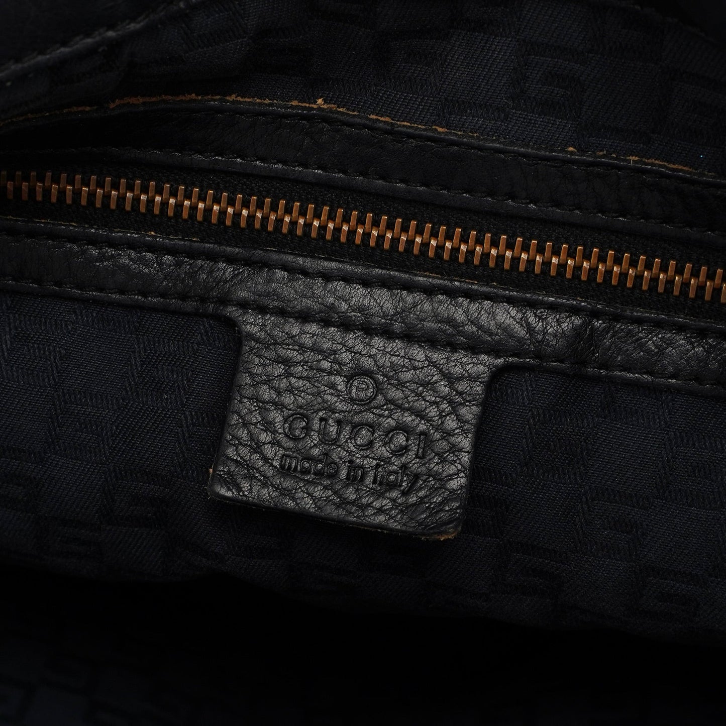 110177 Black Calfskin Knot Handle Bag