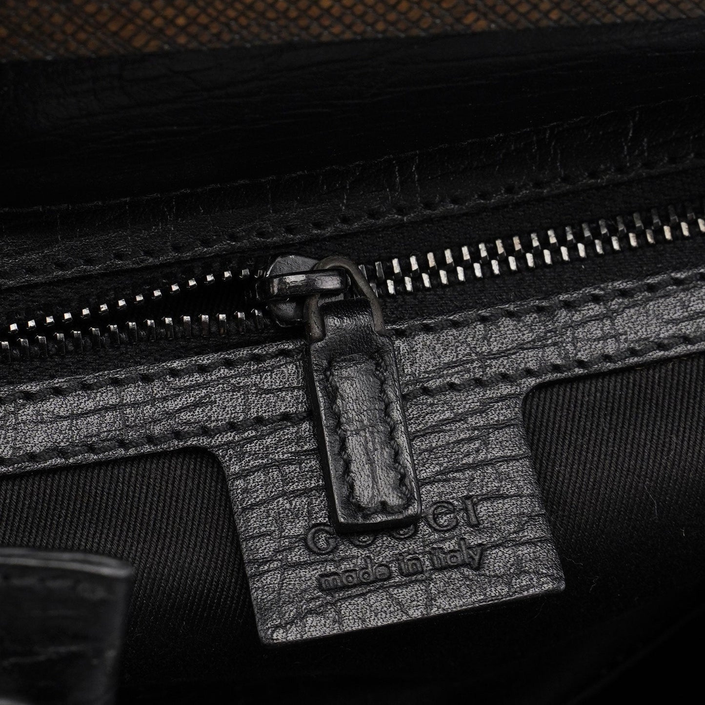 112683 Beige GG Wood Handle Bag