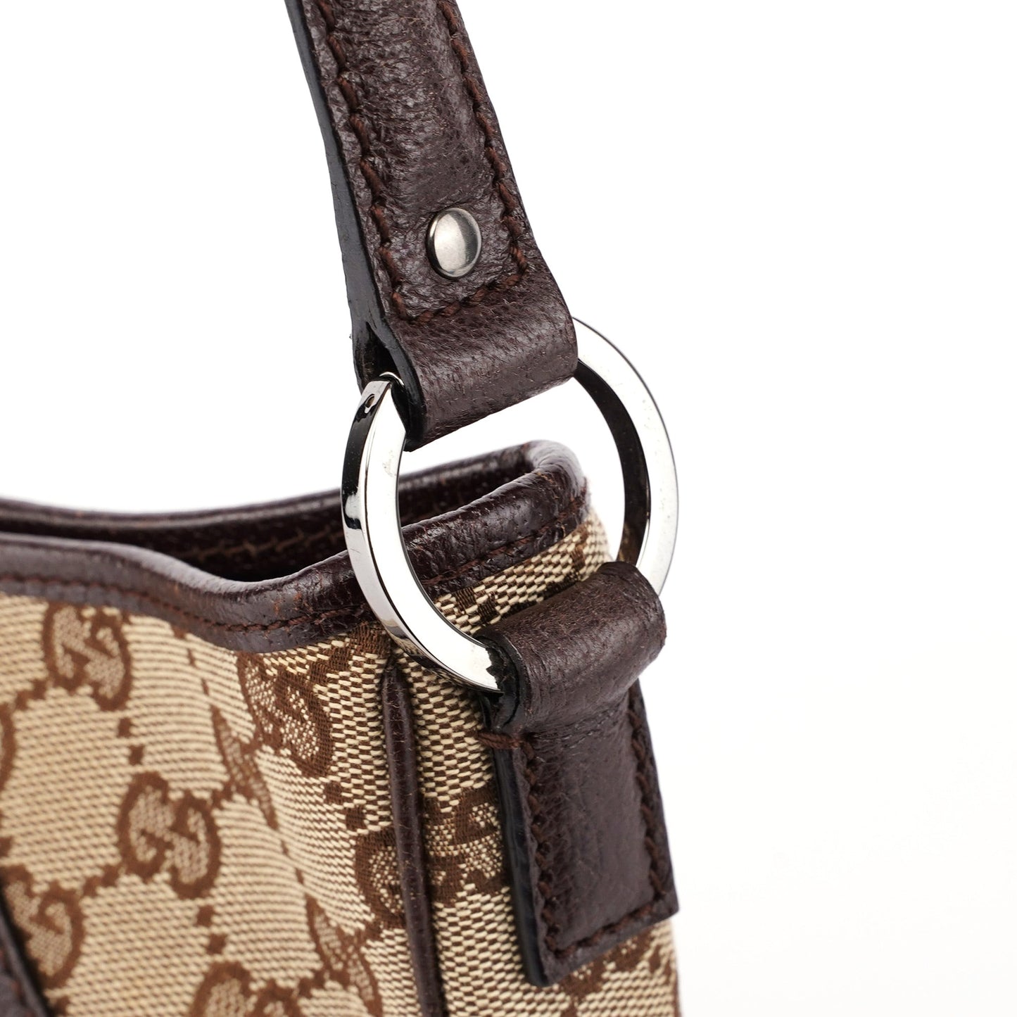 113012 Beige Brown GG Shoulder Bag