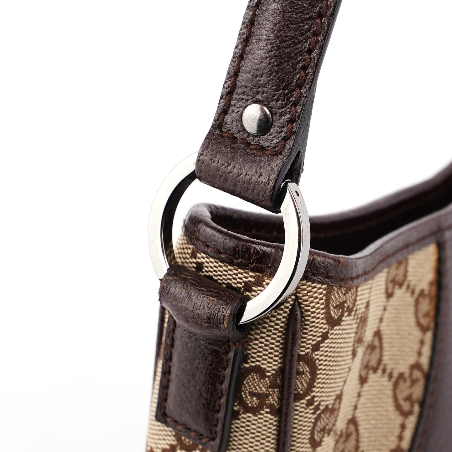 113012 Beige Brown GG Shoulder Bag