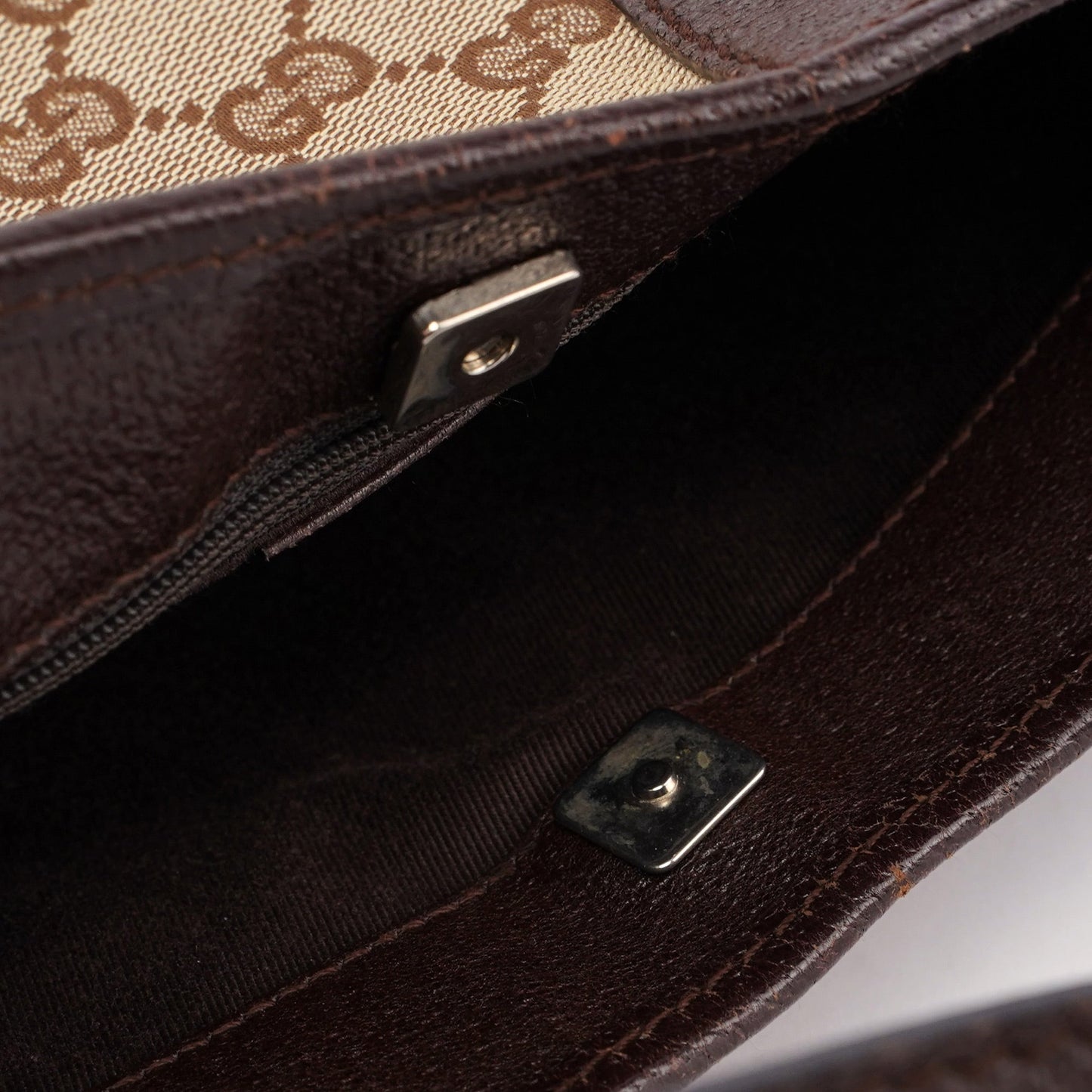 113012 Beige Brown GG Shoulder Bag