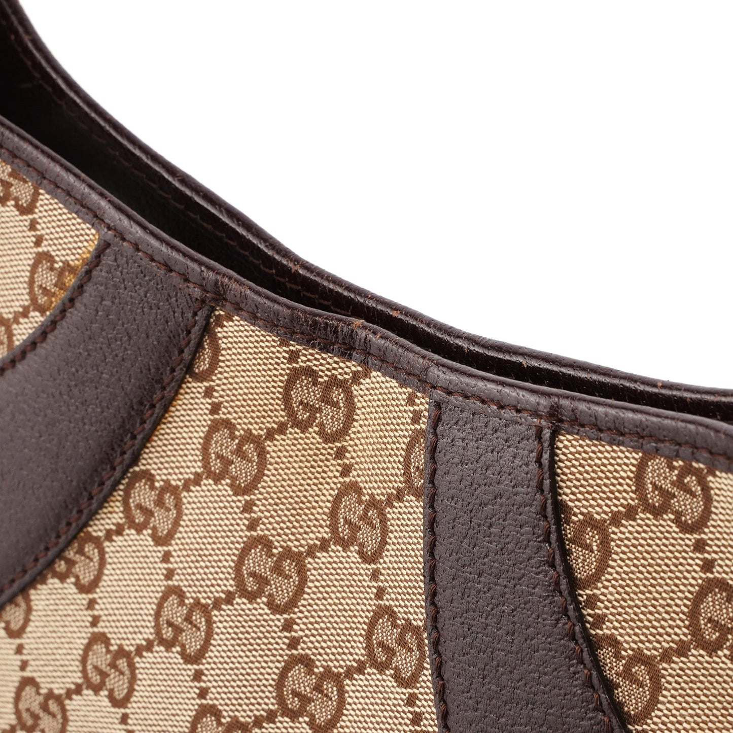 113012 Beige Brown GG Shoulder Bag