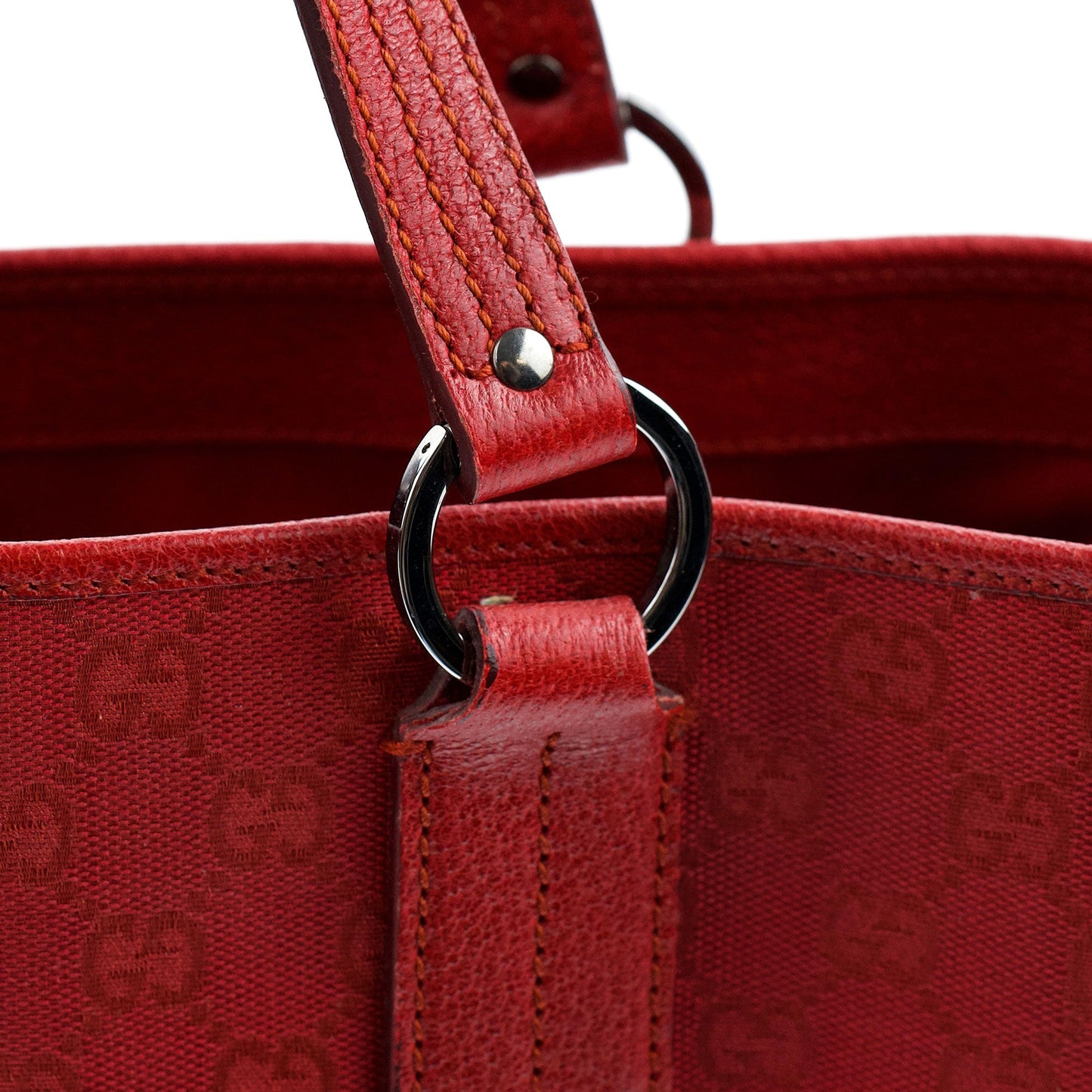 113017 Red GG Tote Bag