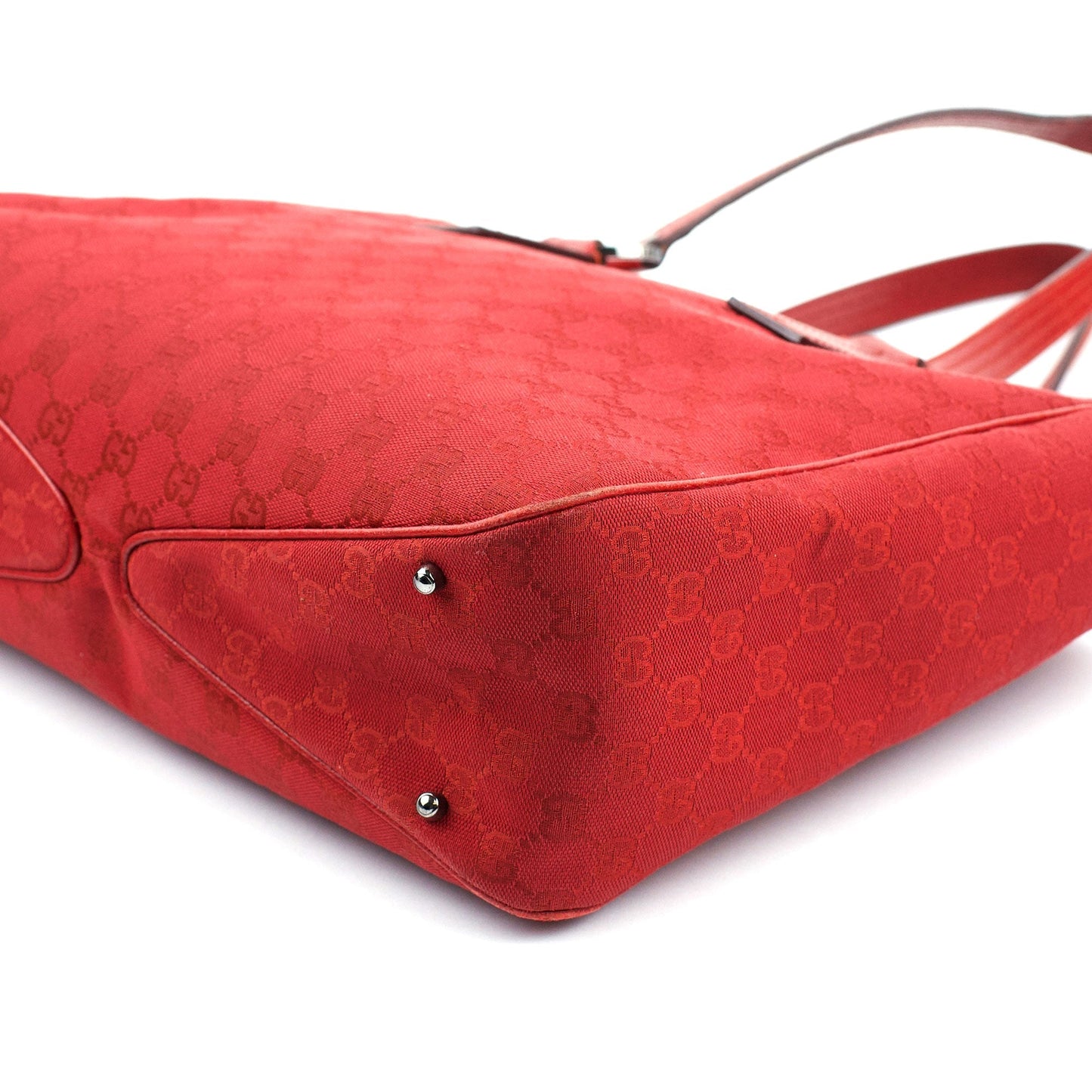 113017 Red GG Tote Bag