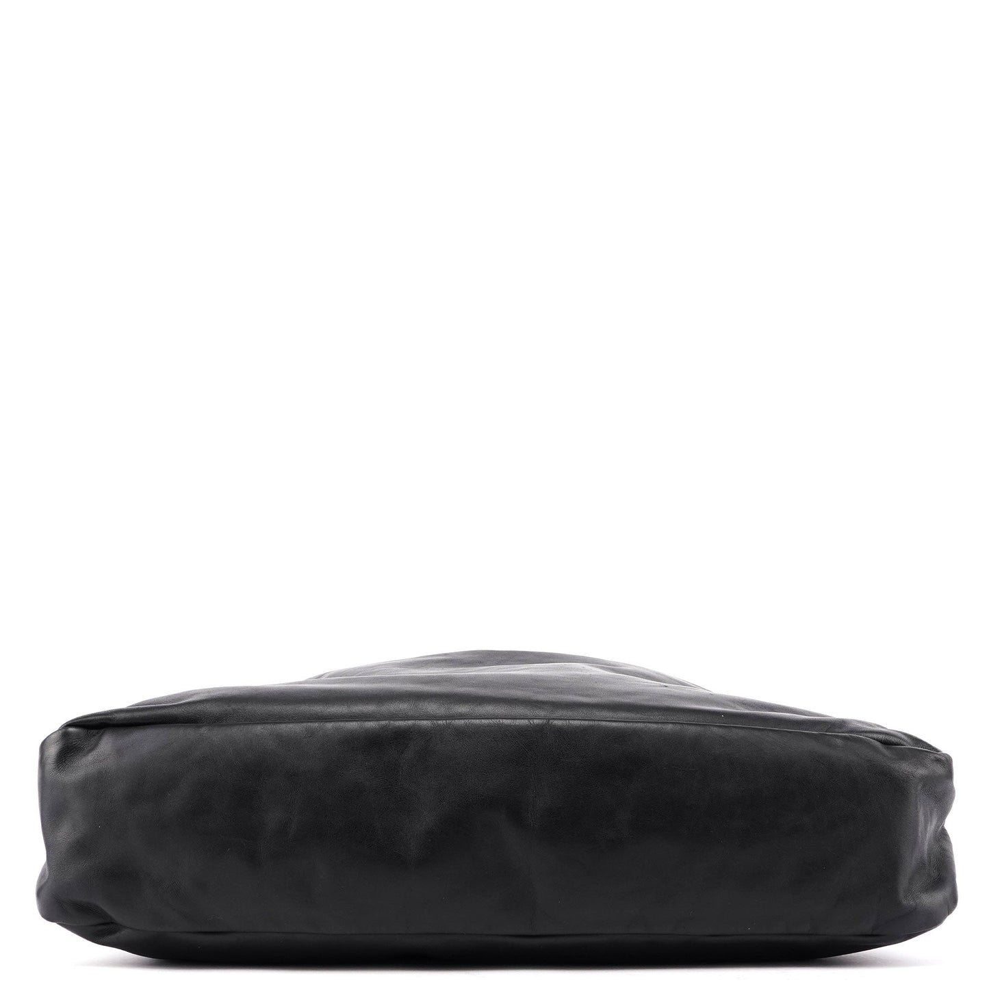 114900 Large Black Calfskin Horsebit Bag