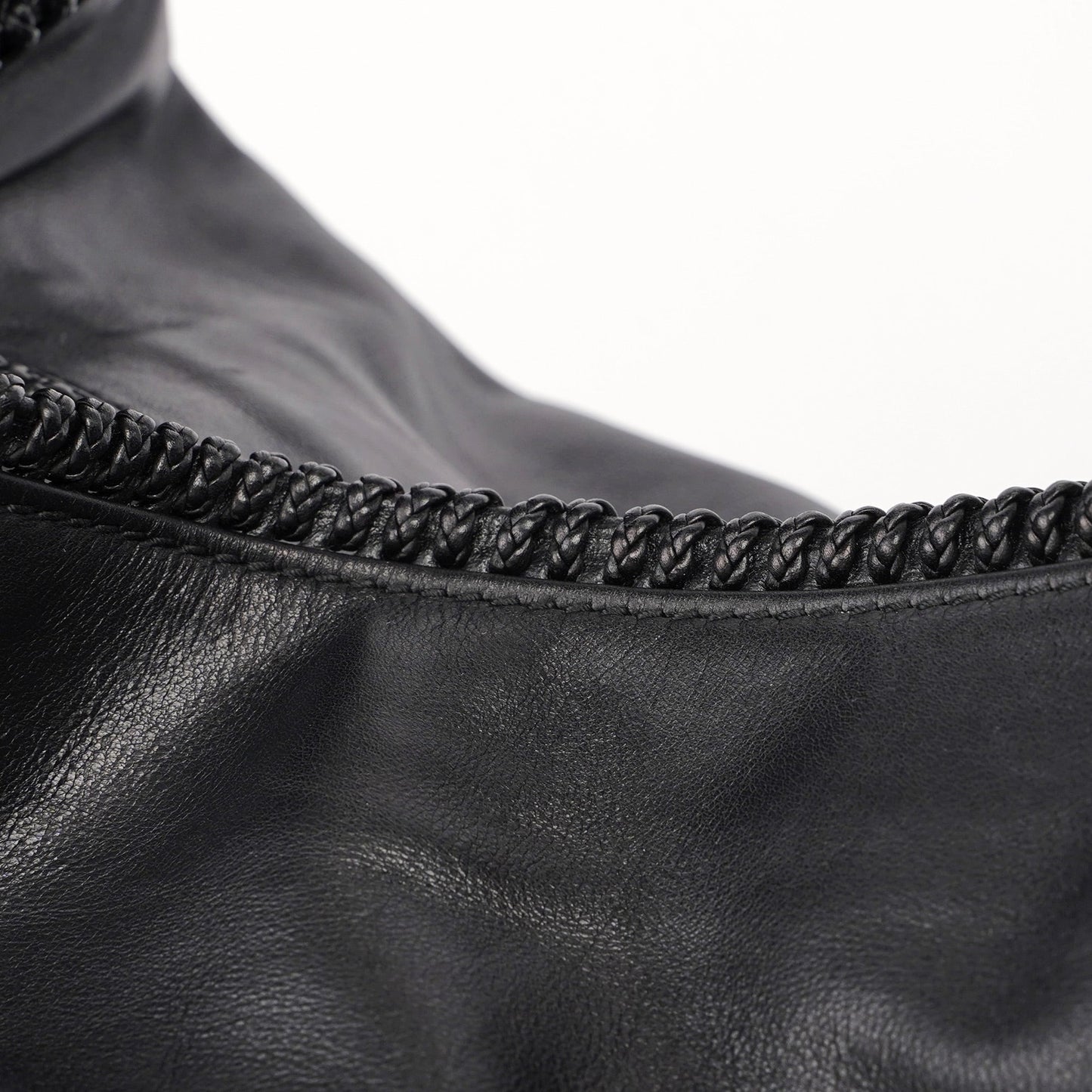 114900 Large Black Calfskin Horsebit Bag