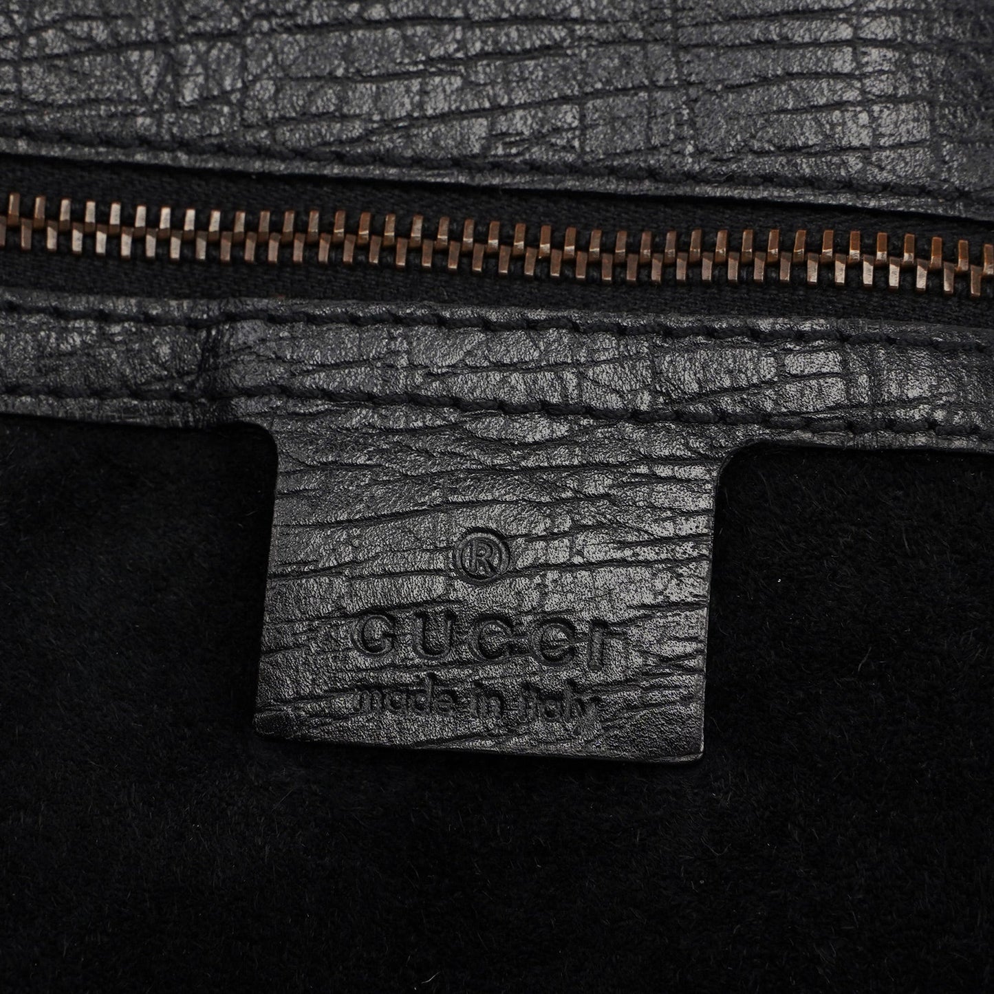 114900 Large Black Calfskin Horsebit Bag