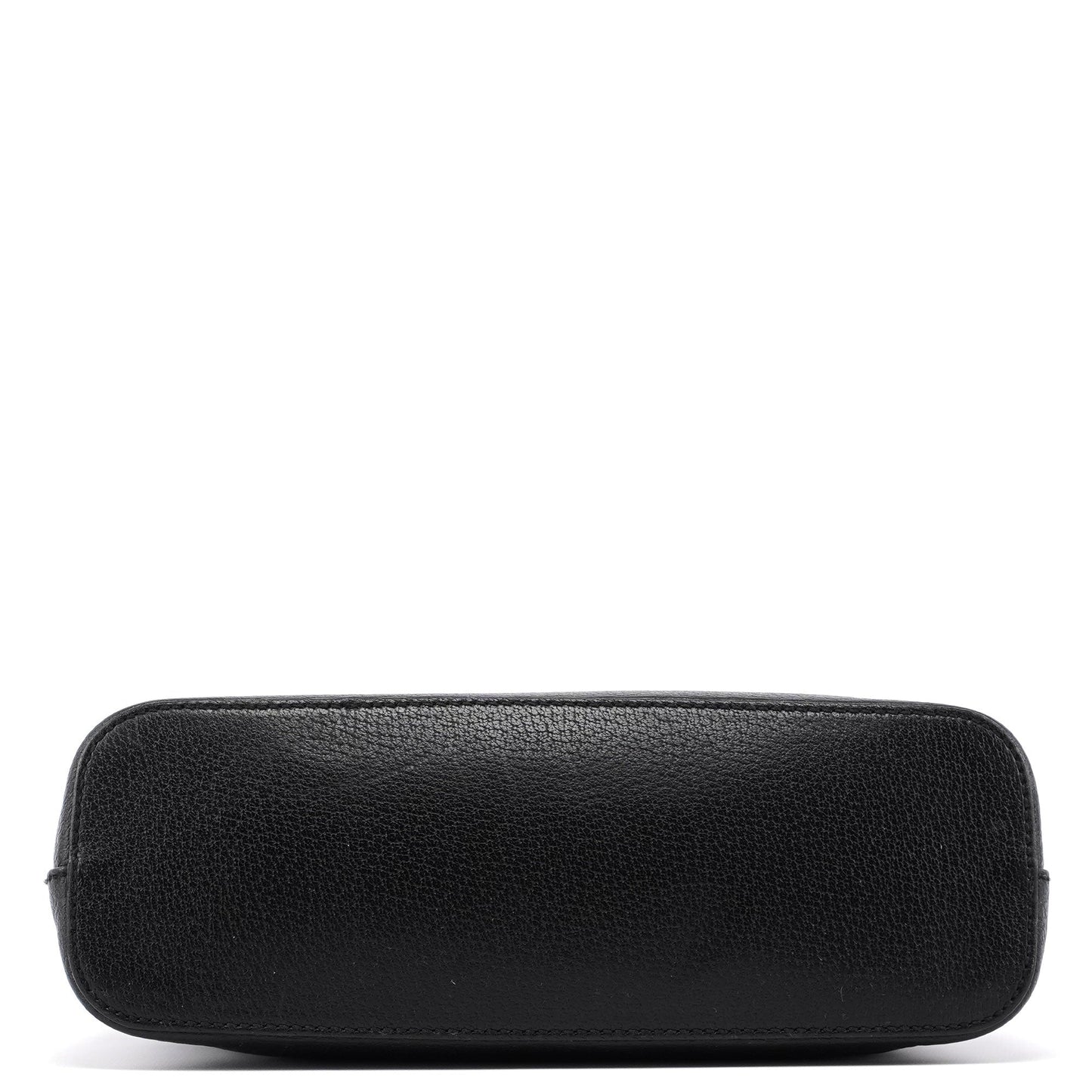 115003 Black Leather Hobo Shoulder Bag