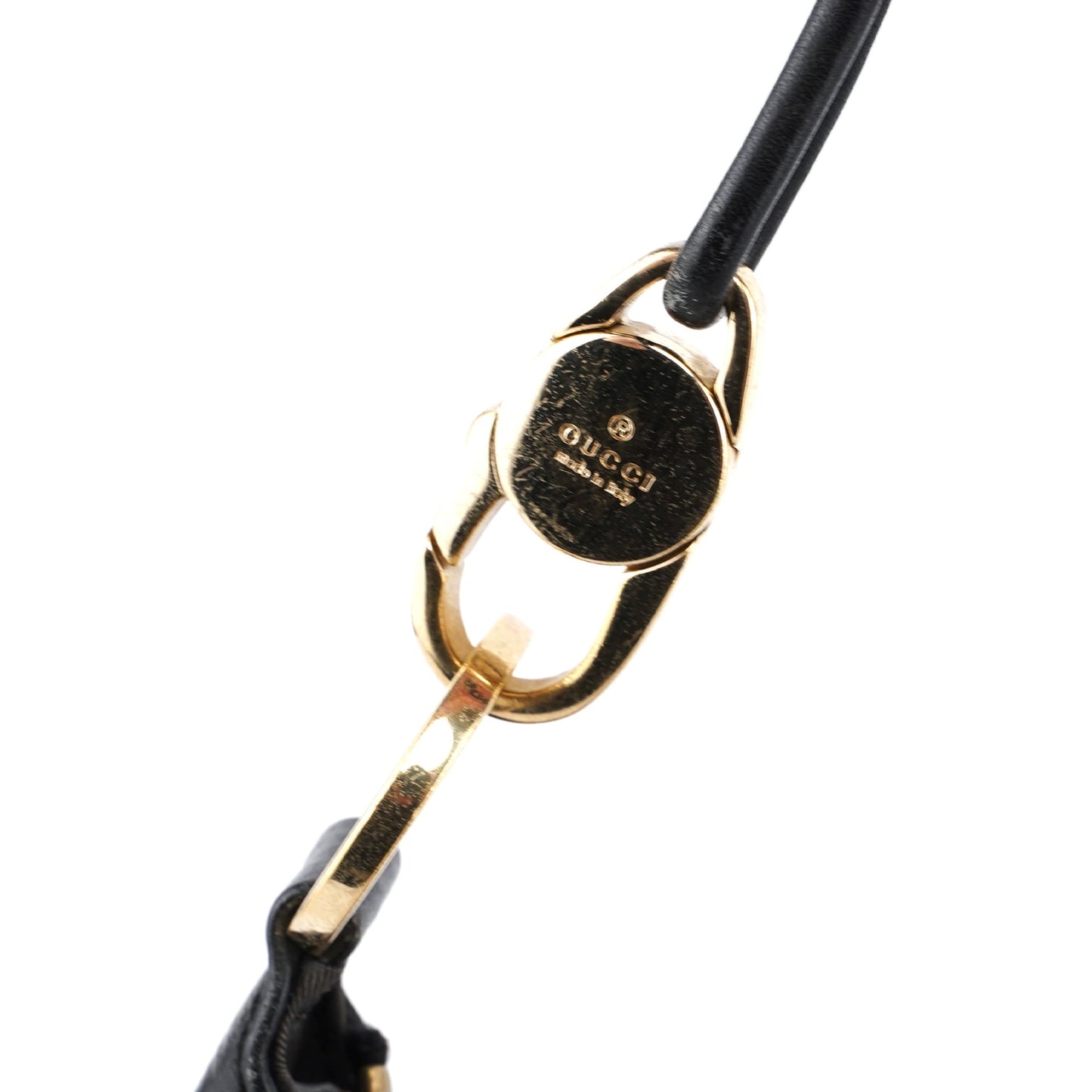 115003 Black Leather Hobo Shoulder Bag