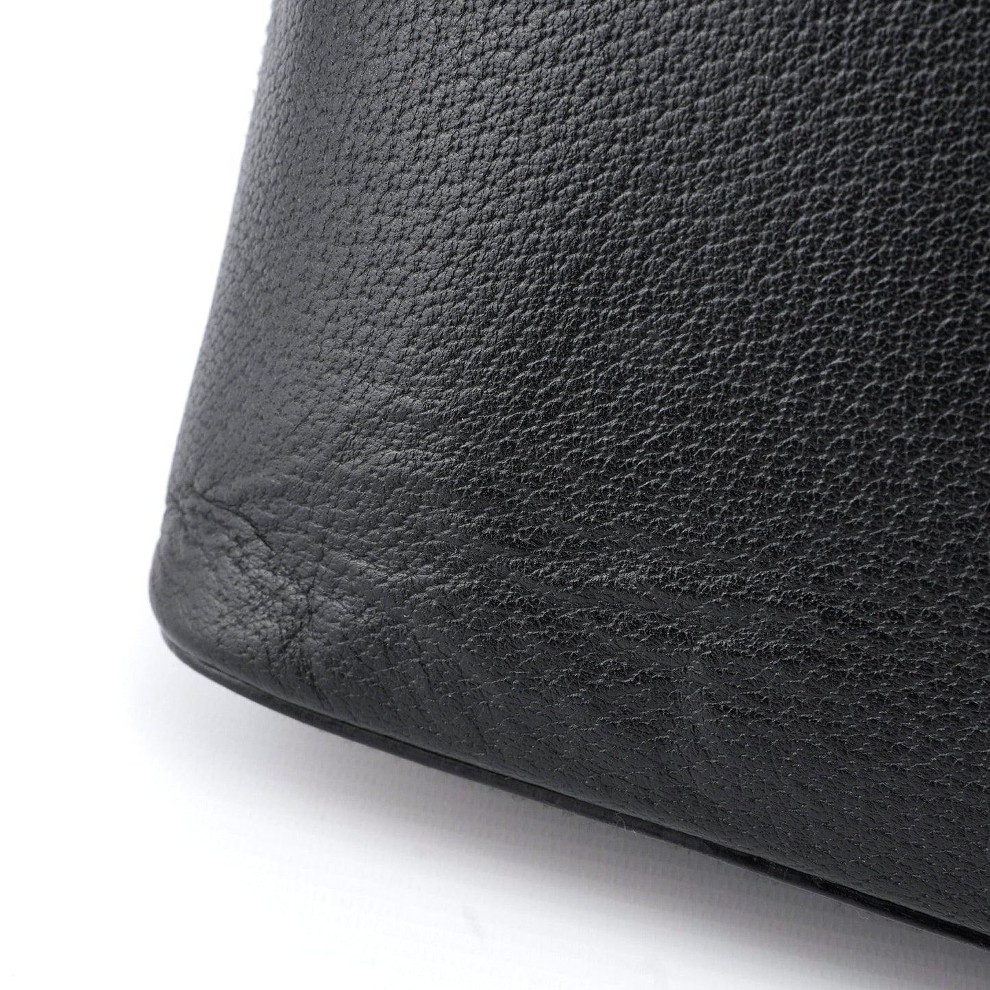 115003 Black Leather Hobo Shoulder Bag