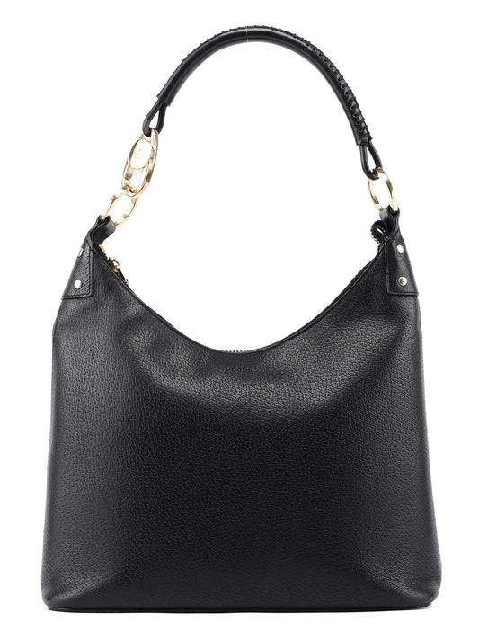 115003 Black Leather Shoulder Bag