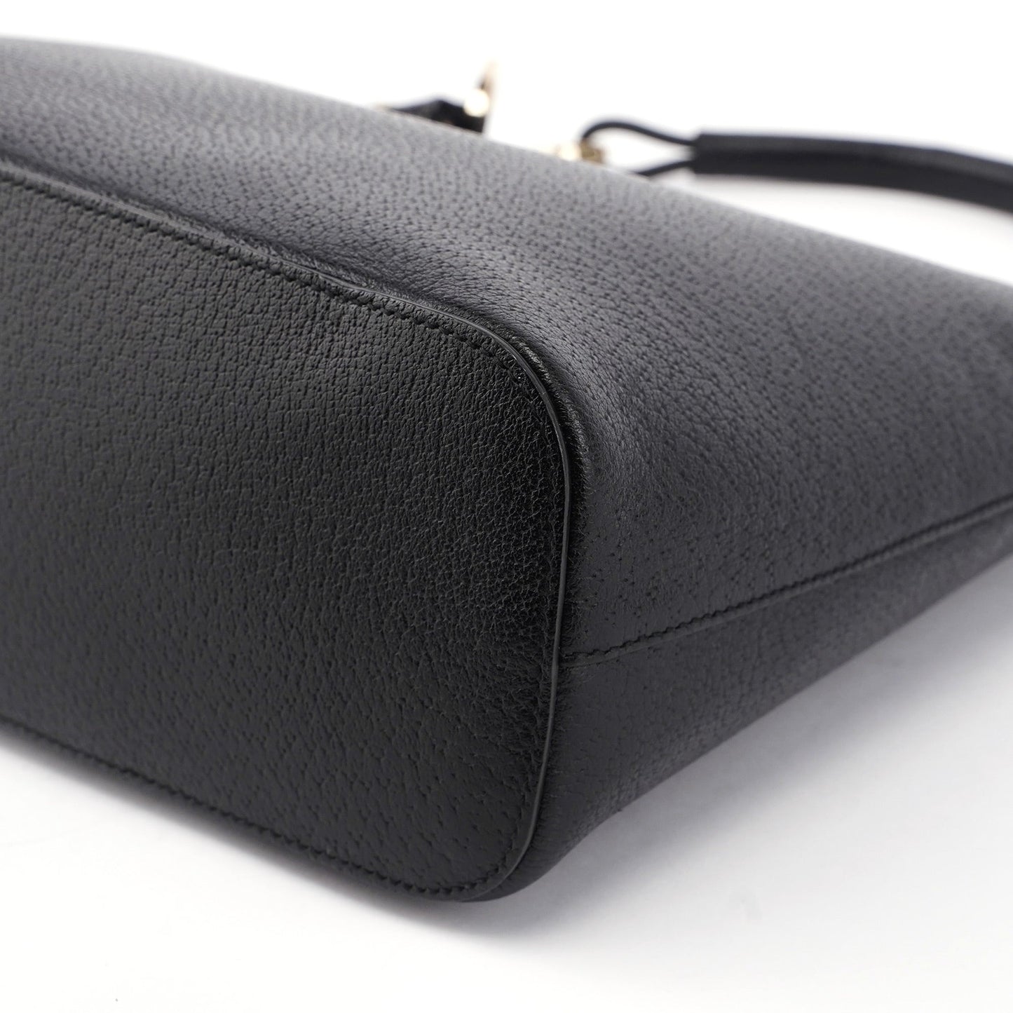 115003 Black Pebble Leather Shoulder Bag