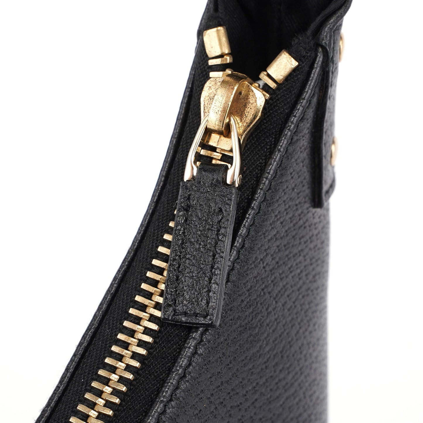 115003 Black Pebble Leather Shoulder Bag