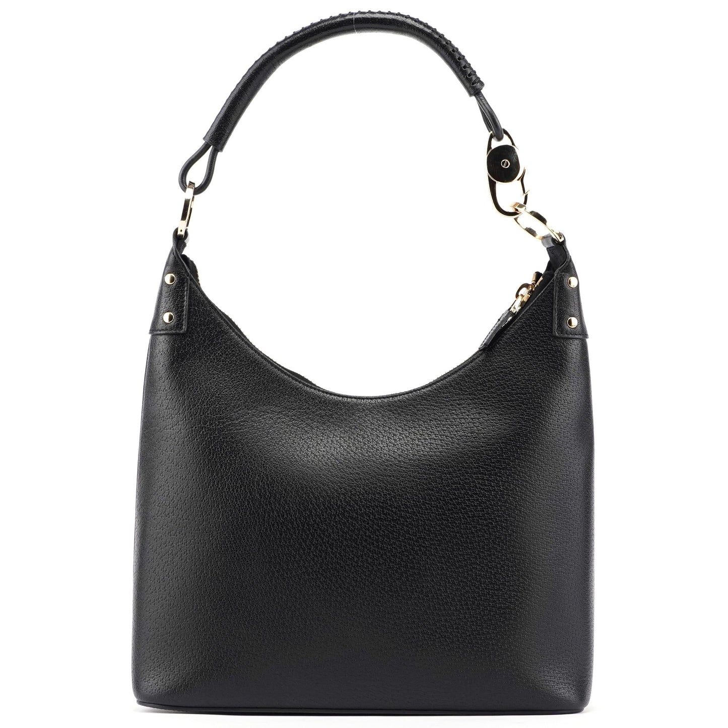 115003 Black Pebble Leather Shoulder Bag