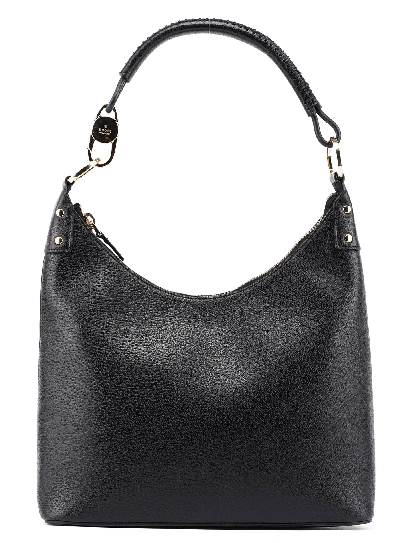 115003 Black Pebble Leather Shoulder Bag