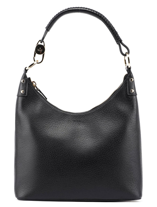 115003 Black Pebble Leather Shoulder Bag