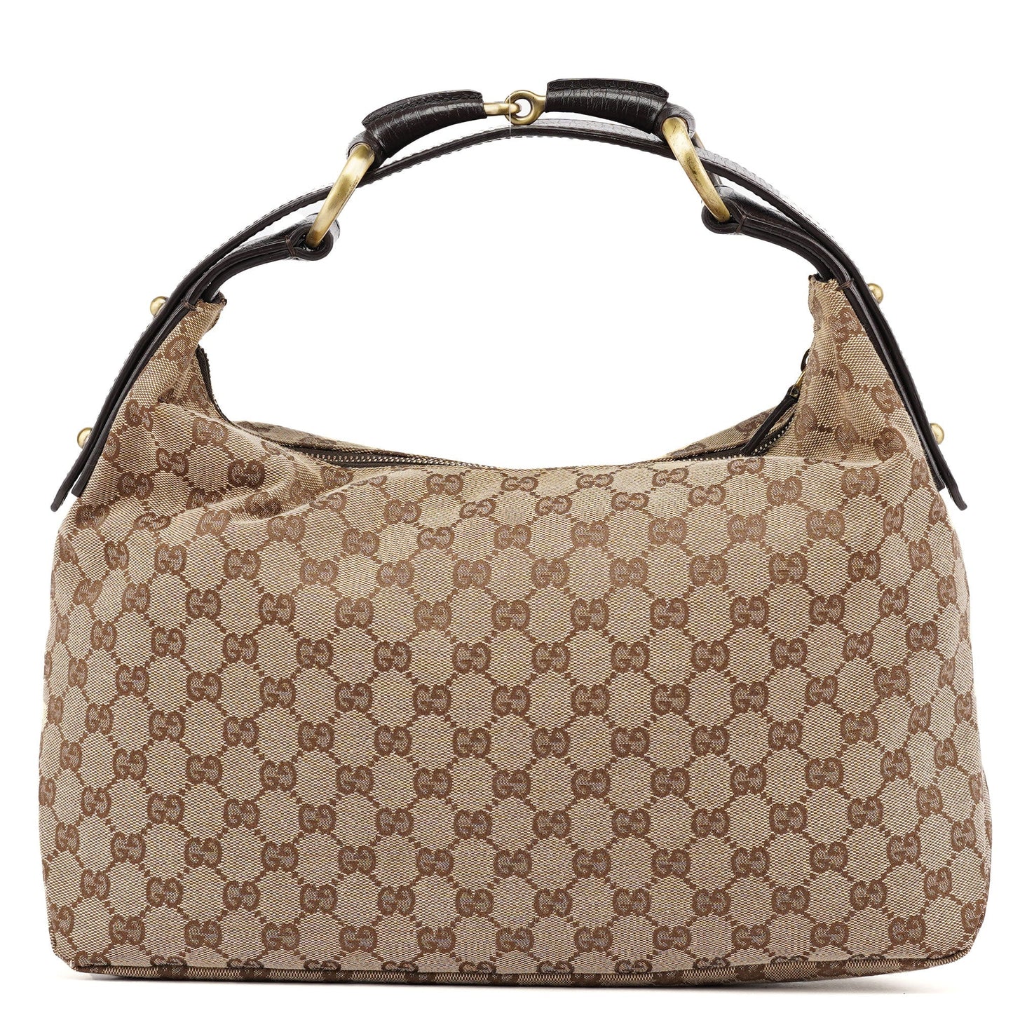 115867 Beige GG Horsebit Shoulder Bag