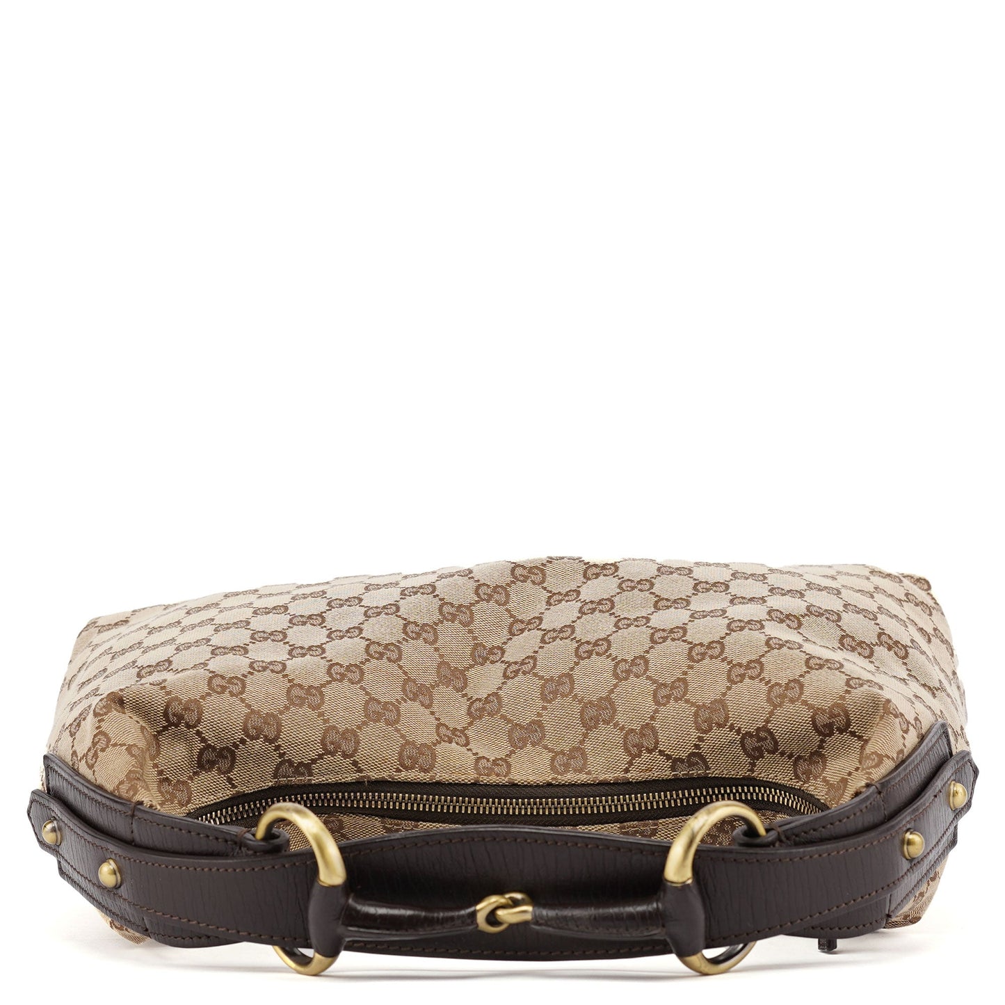 115867 Beige GG Horsebit Shoulder Bag