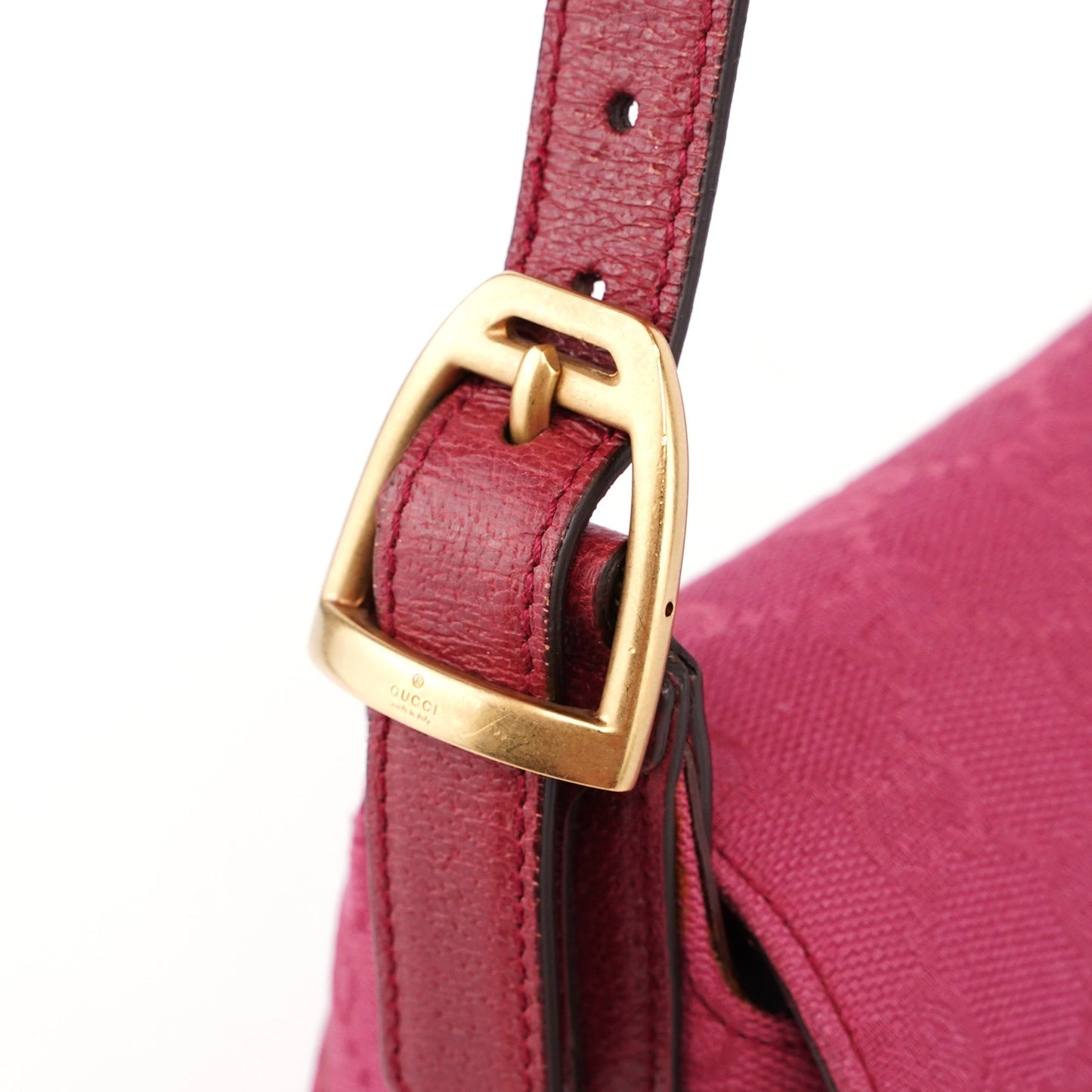 120984 Pink GG Horsebit Shoulder Bag
