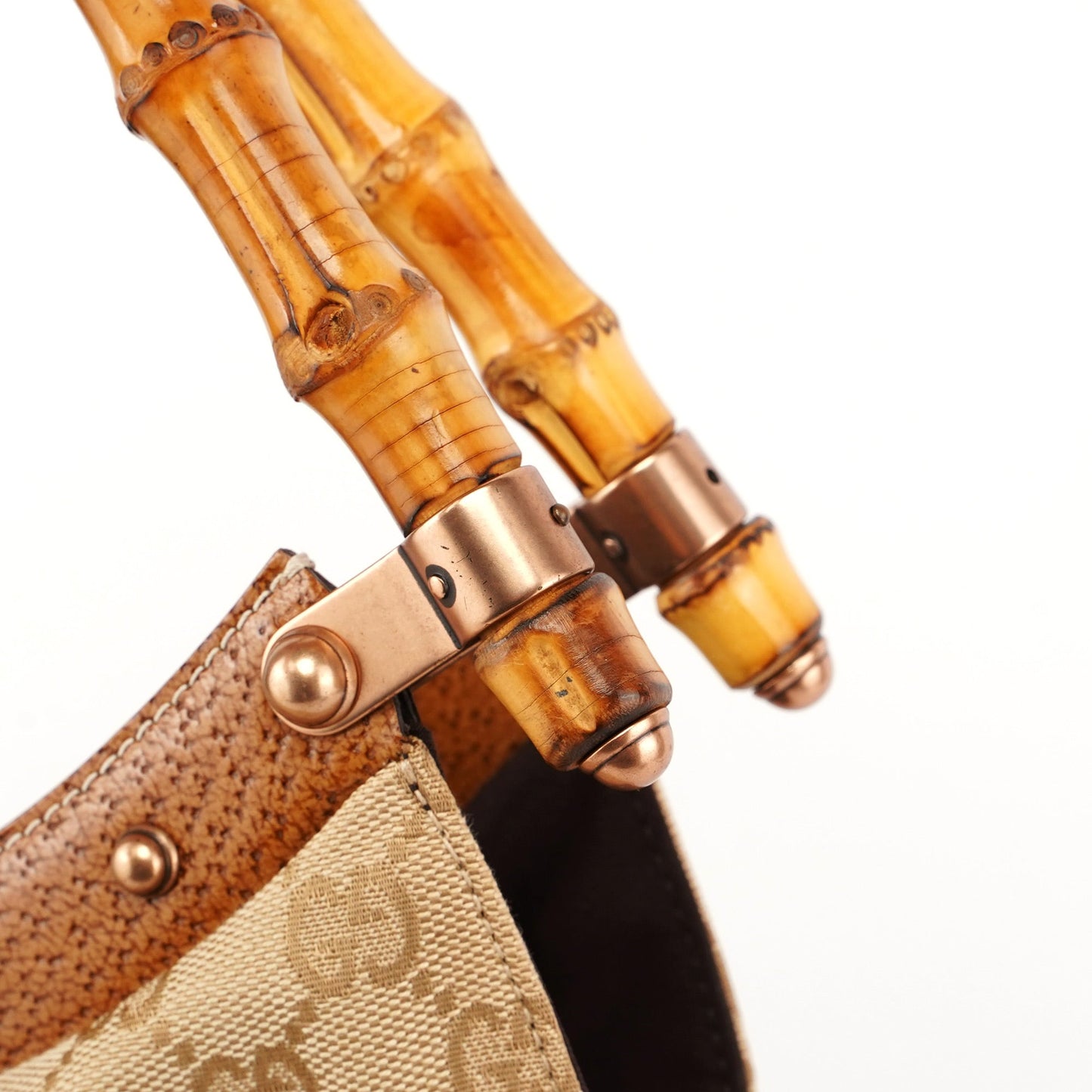 124293 Beige GG Bamboo Dual Handle Bag