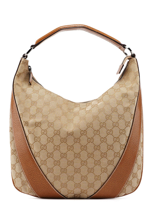 124357 Beige GG Hobo Shoulder Bag