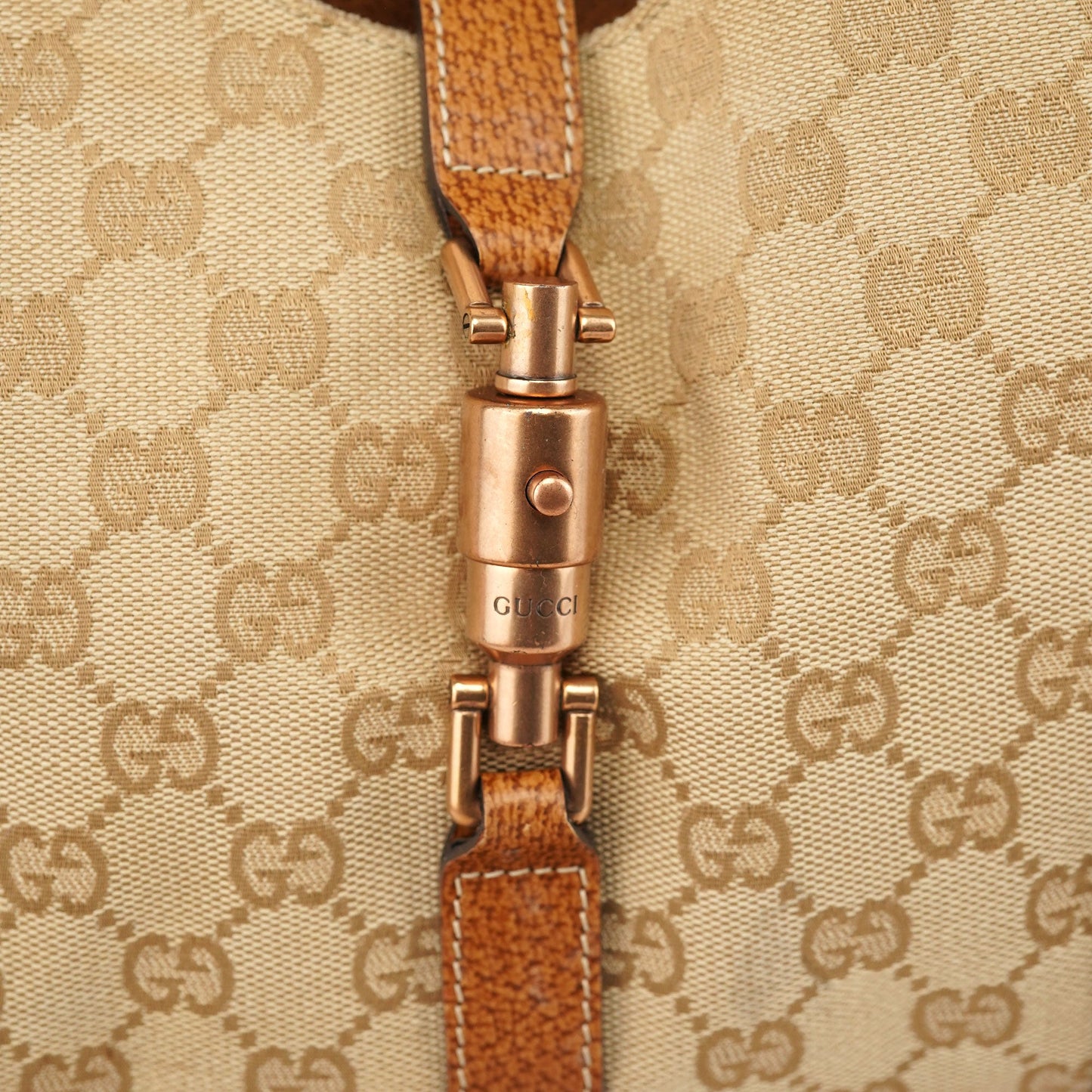 124407 Beige GG Jackie Shoulder Bag