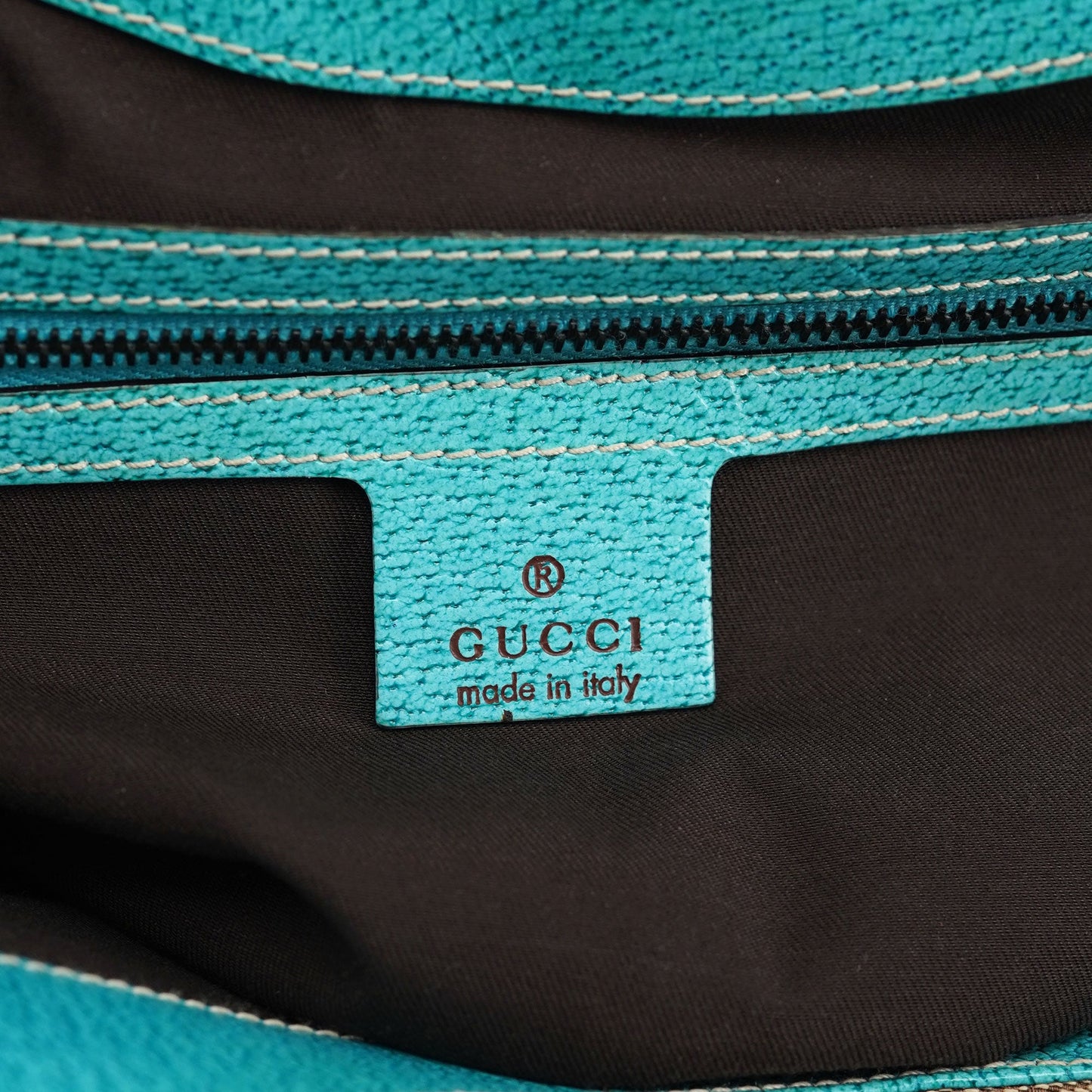 124407 Beige Turquoise GG Jackie Shoulder Bag