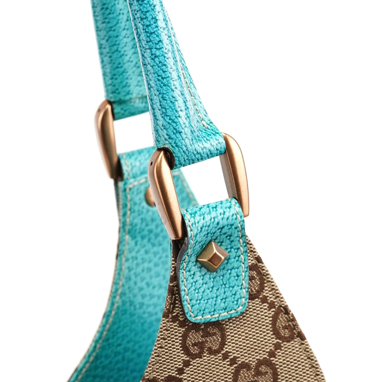 124407 Beige Turquoise GG Jackie Shoulder Bag
