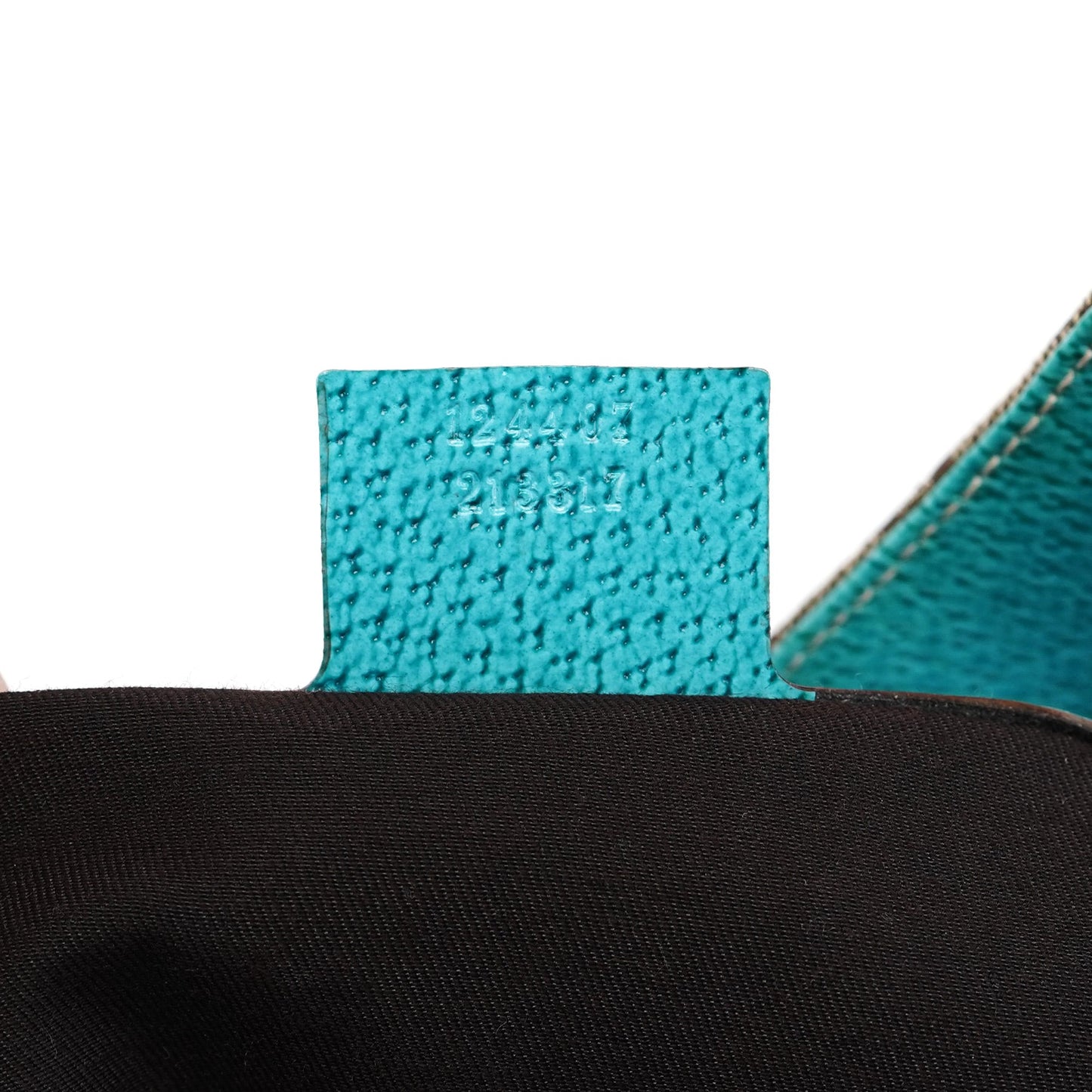 124407 Beige Turquoise GG Jackie Shoulder Bag