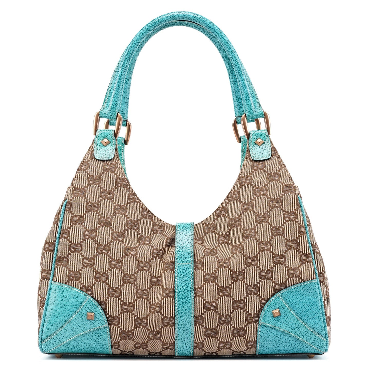124407 Beige Turquoise GG Jackie Shoulder Bag