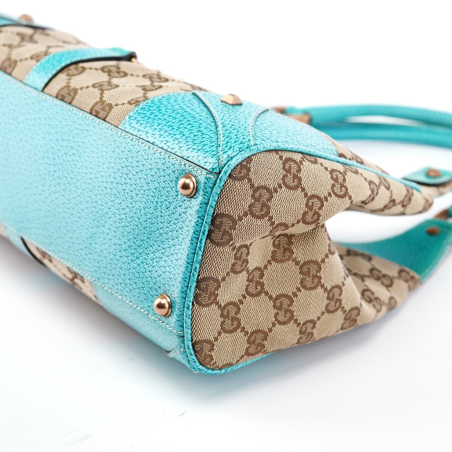124407 Beige Turquoise GG Jackie Shoulder Bag