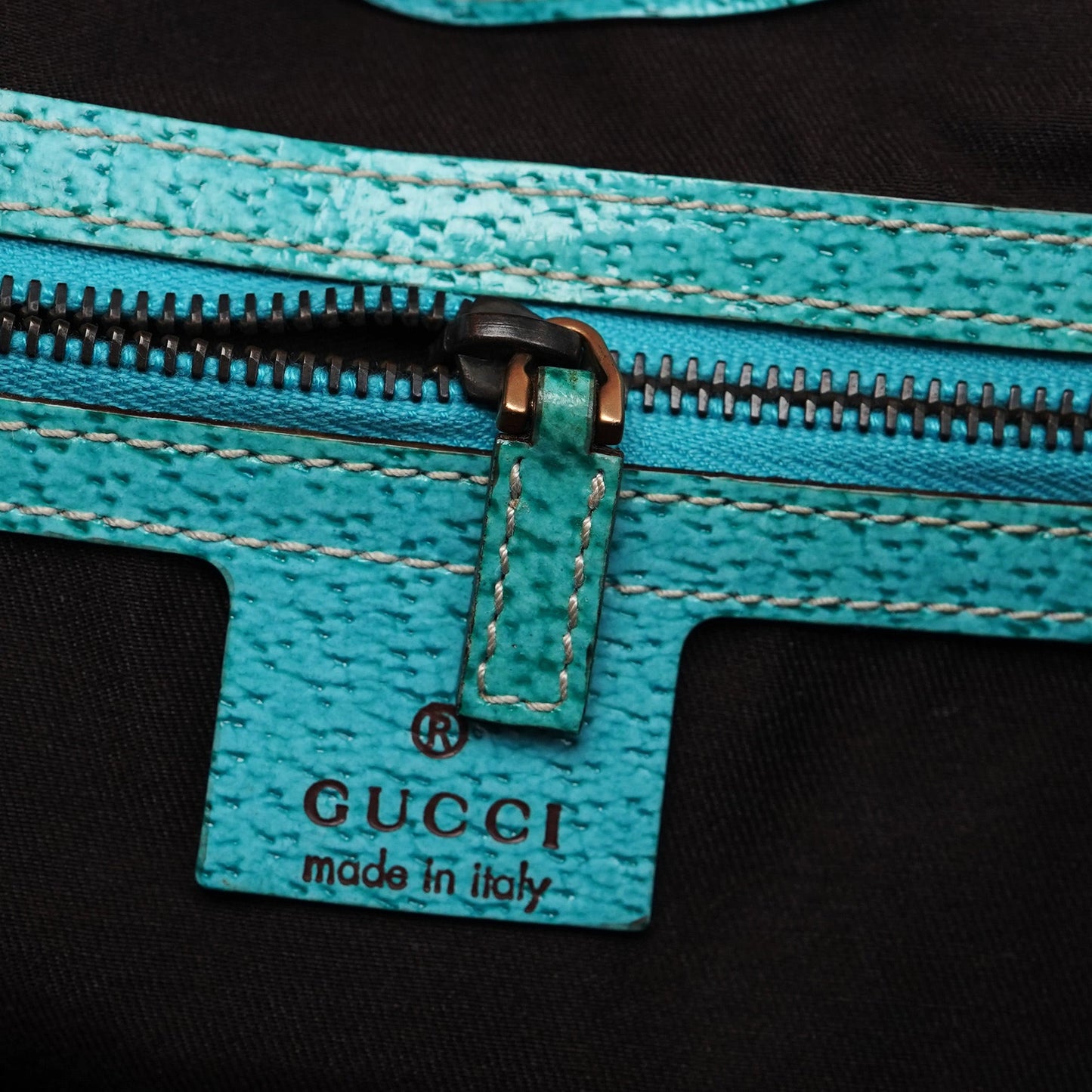 124407 Beige Turquoise GG Jackie Shoulder Bag