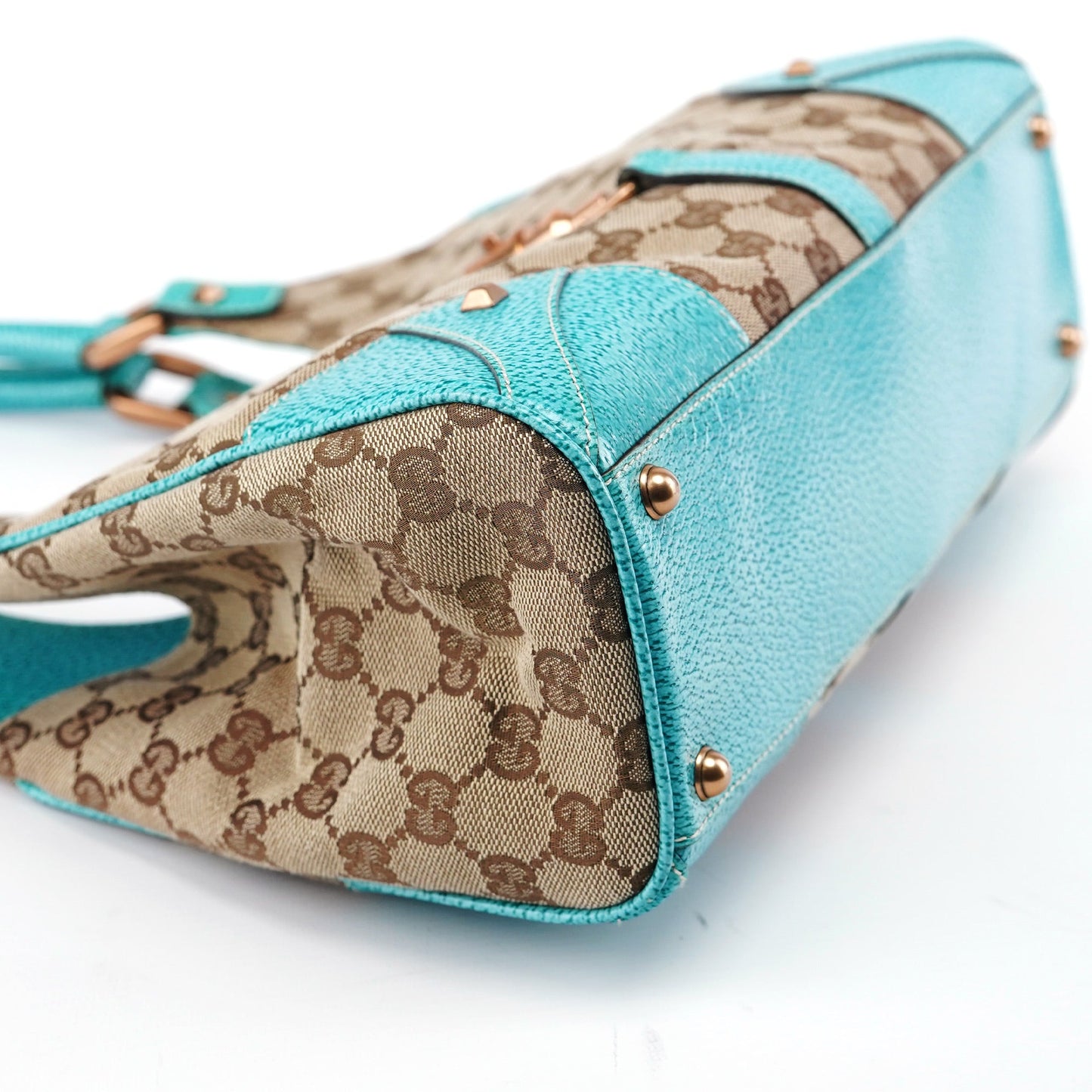 124407 Beige Turquoise GG Jackie Shoulder Bag