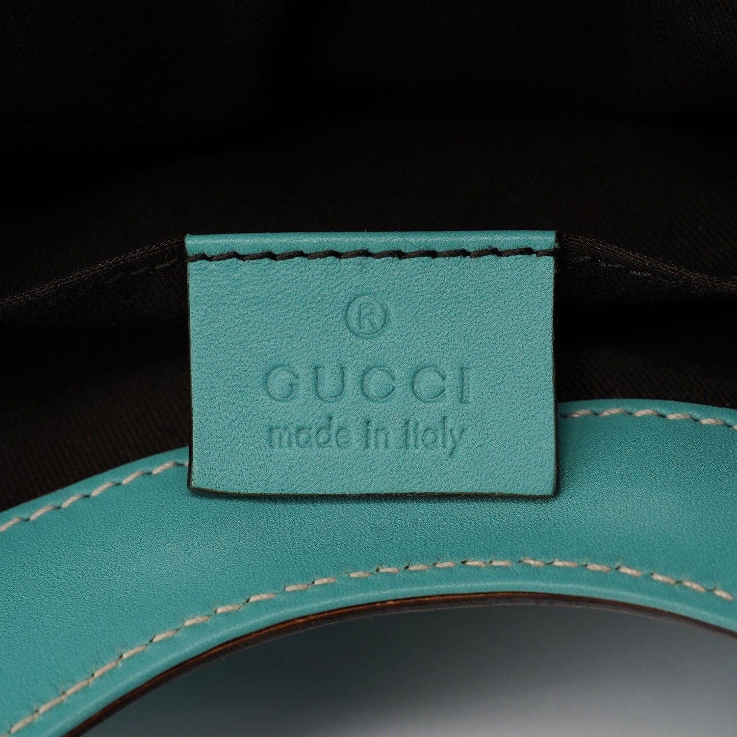 124409 Baby Blue Leather GG Jackie Shoulder Bag