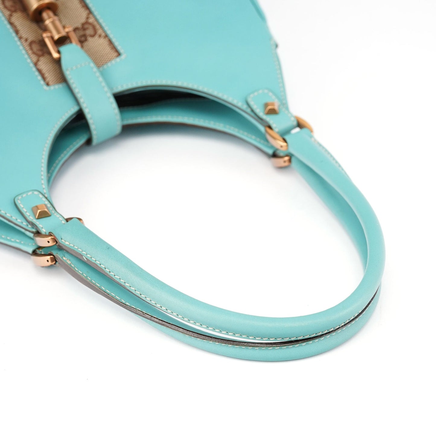 124409 Baby Blue Leather GG Jackie Shoulder Bag